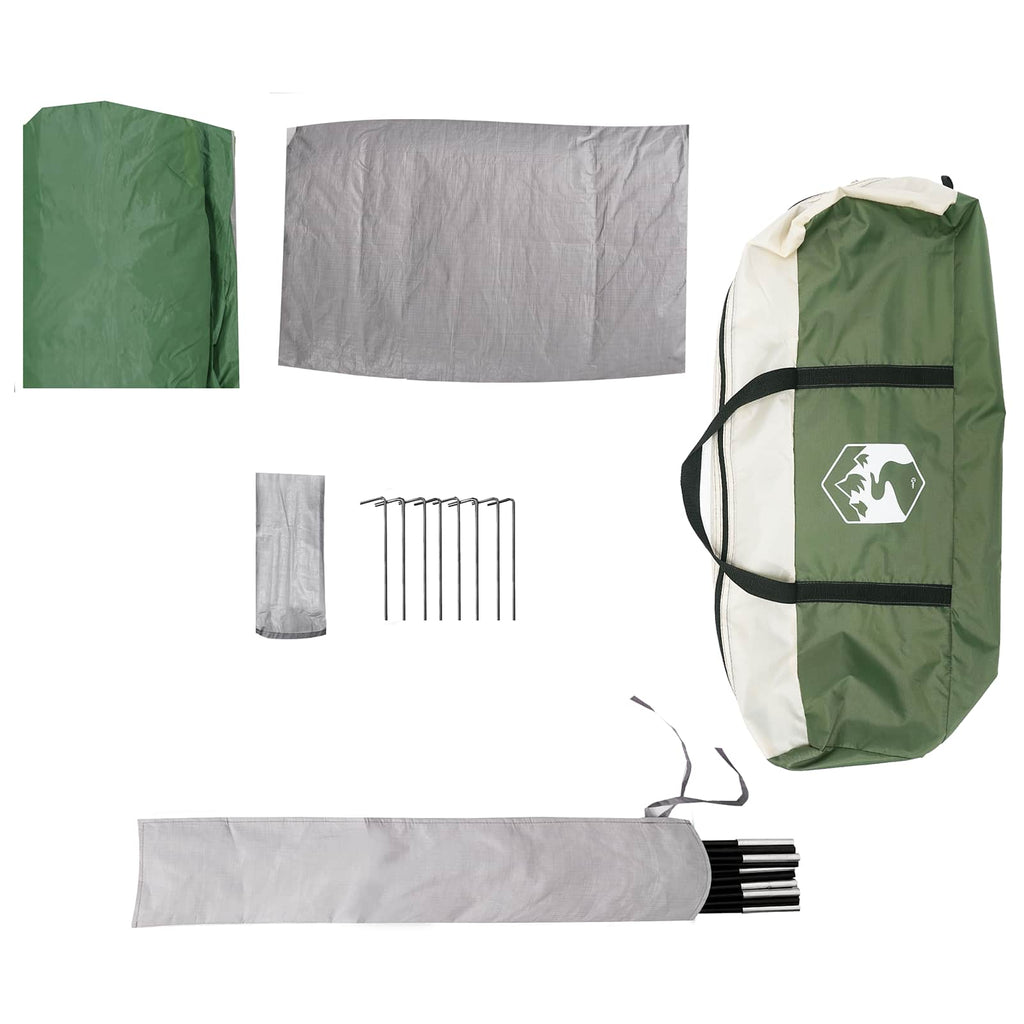 Tailgate Tent With Rainfly Water-Resistant Green 4-Person