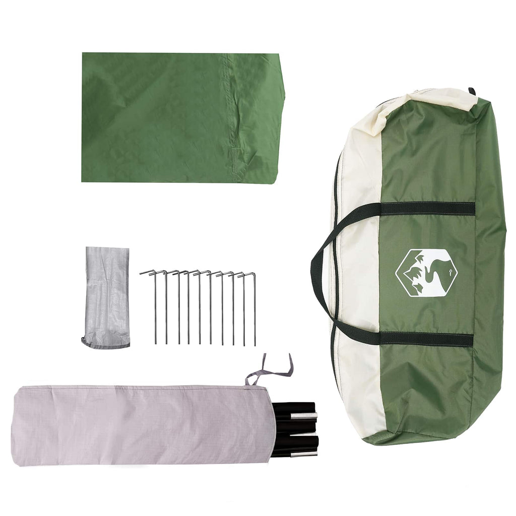 Tailgate Awning Water-Resistant Green 405 X 280 X 220 Cm