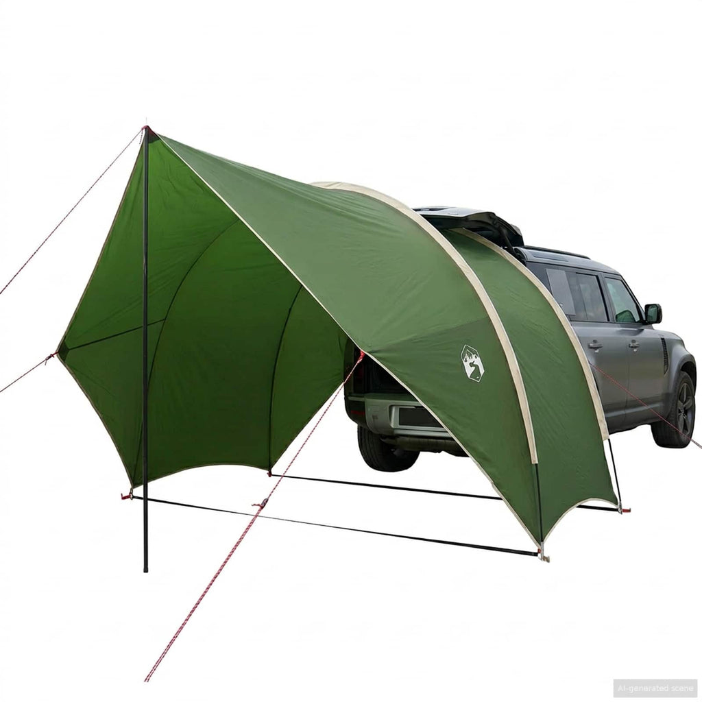 Tailgate Awning Water-Resistant Green 405 X 280 X 220 Cm