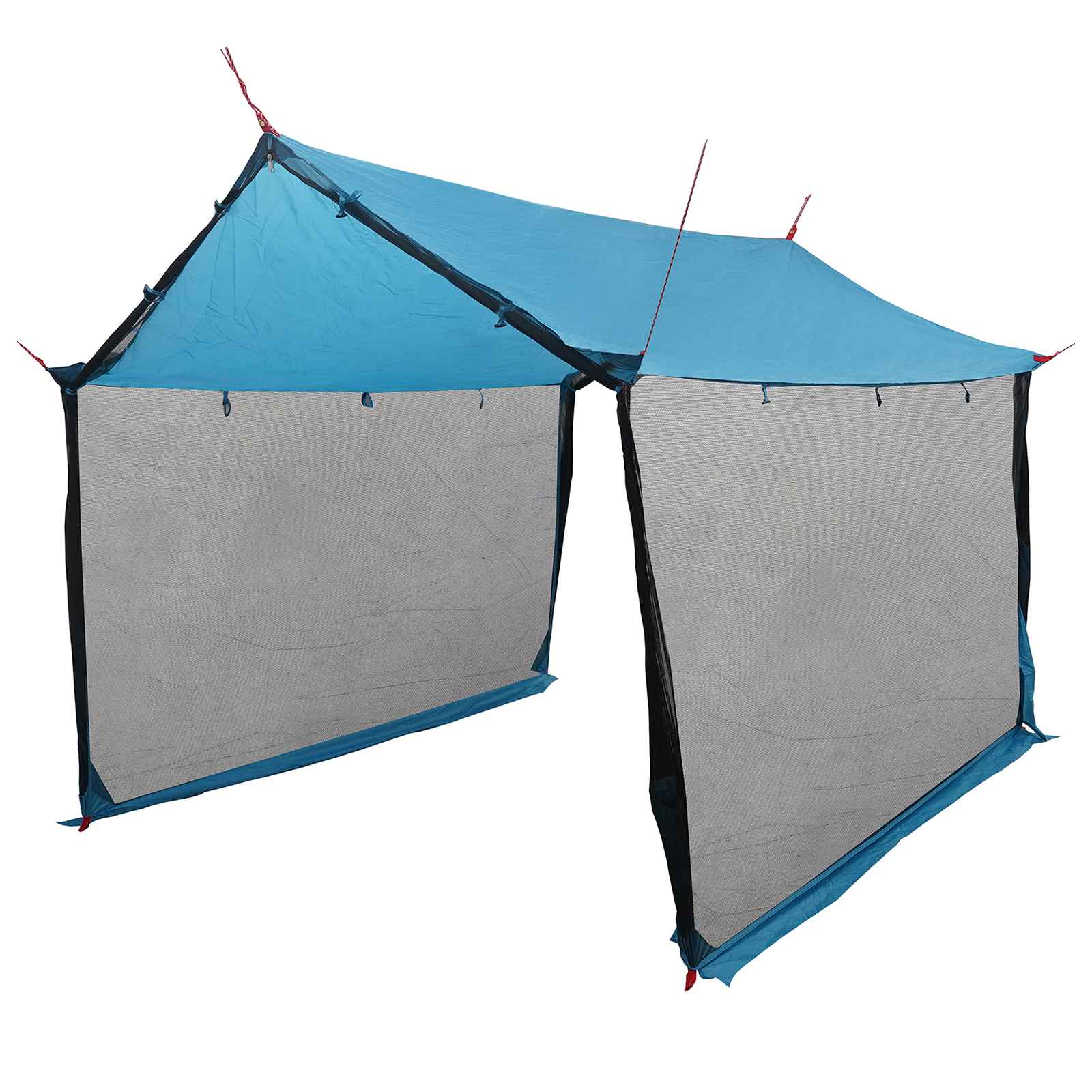 Camping Tarp With Mesh Walls Blue 340 X 260 X 220 Cm