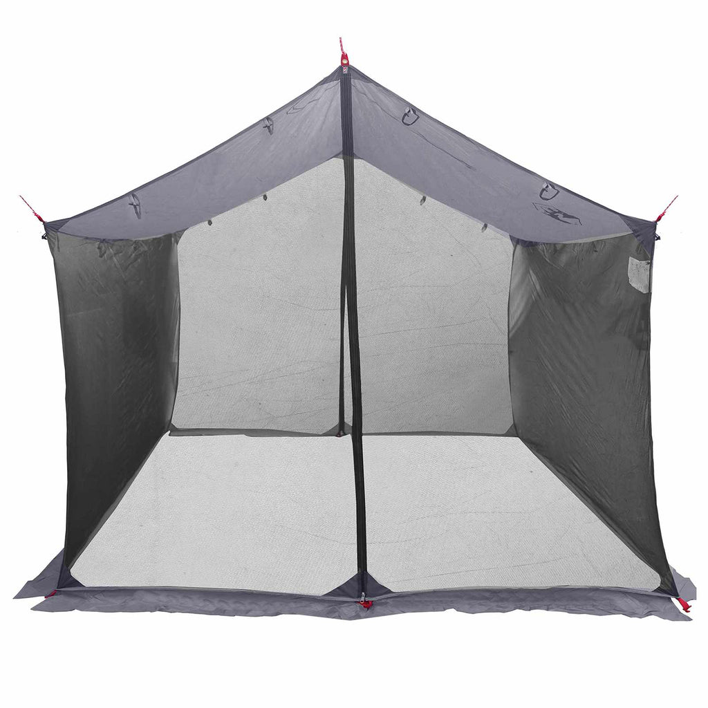 Camping Tarp With Mesh Walls Grey And Orange 340 X 260 X 220 Cm
