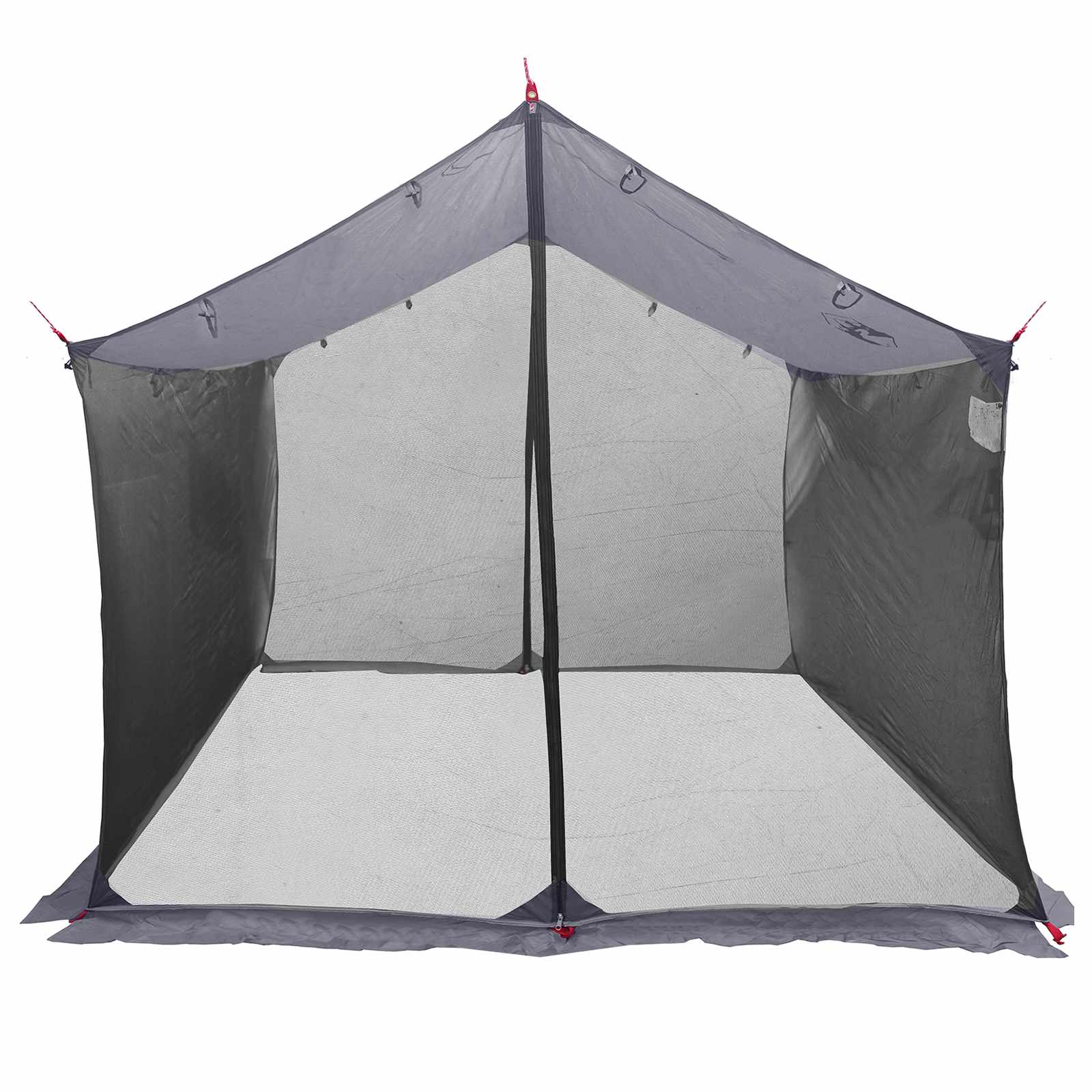 Camping Tarp With Mesh Walls Grey And Orange 340 X 260 X 220 Cm