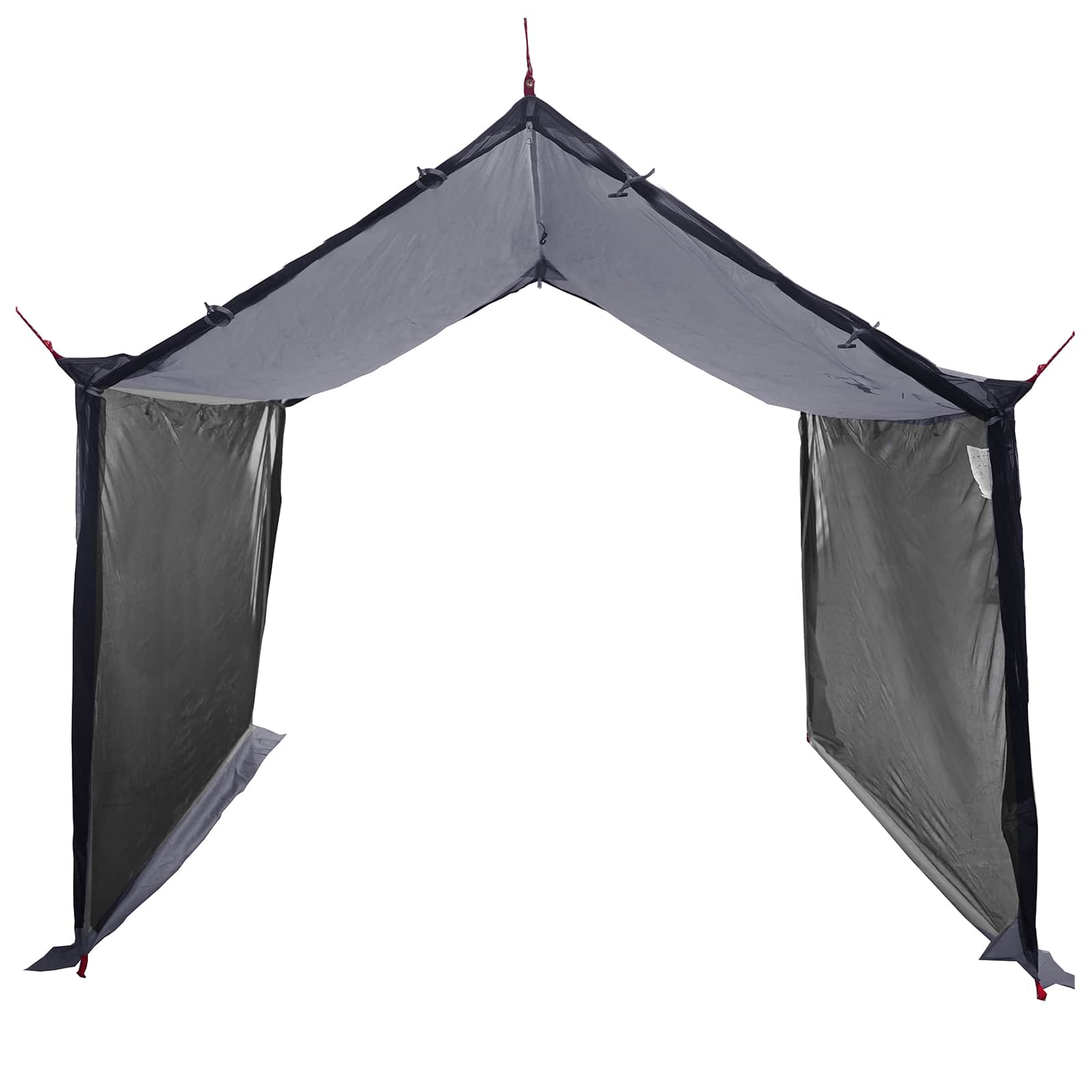 Camping Tarp With Mesh Walls Grey And Orange 340 X 260 X 220 Cm