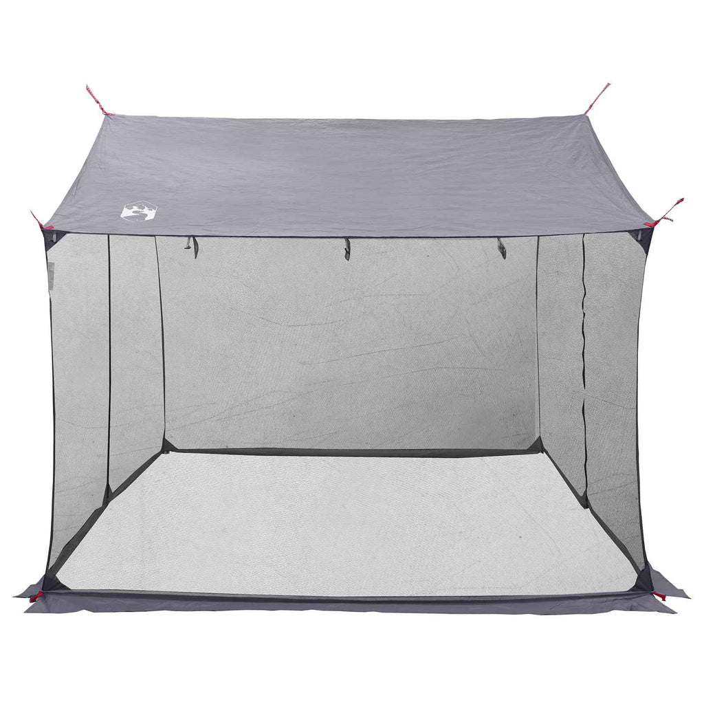 Camping Tarp With Mesh Walls Grey And Orange 340 X 260 X 220 Cm