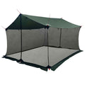 Camping Tarp With Mesh Walls Army Green 340 X 260 X 220 Cm