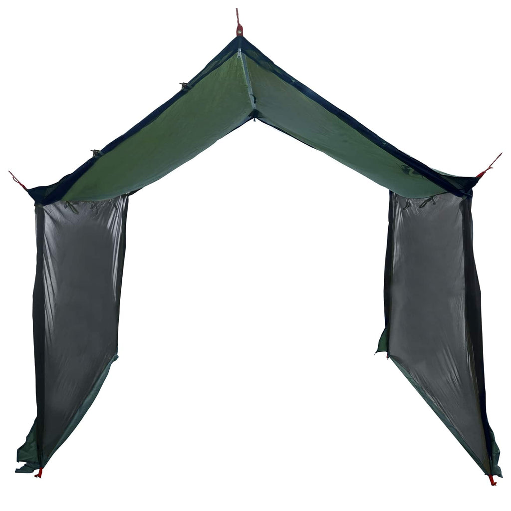 Camping Tarp With Mesh Walls Army Green 340 X 260 X 220 Cm