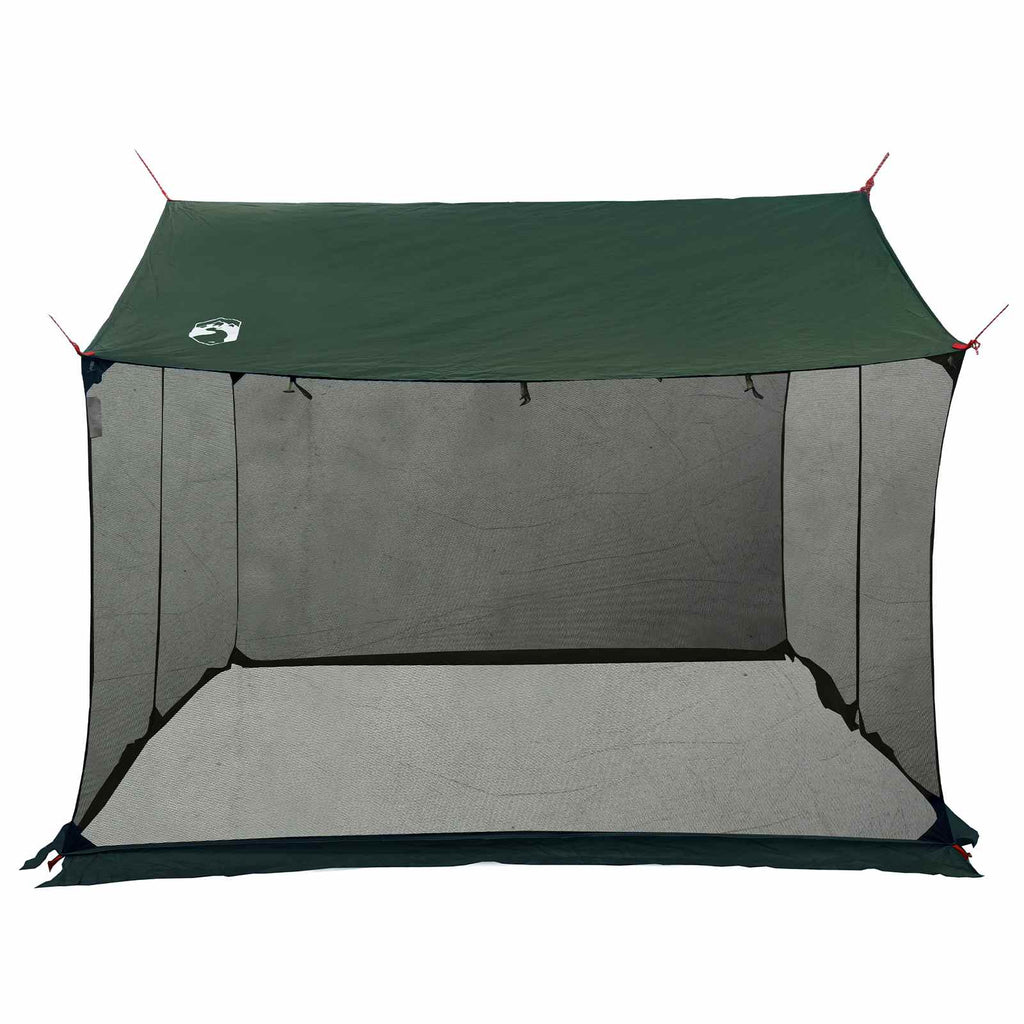 Camping Tarp With Mesh Walls Army Green 340 X 260 X 220 Cm