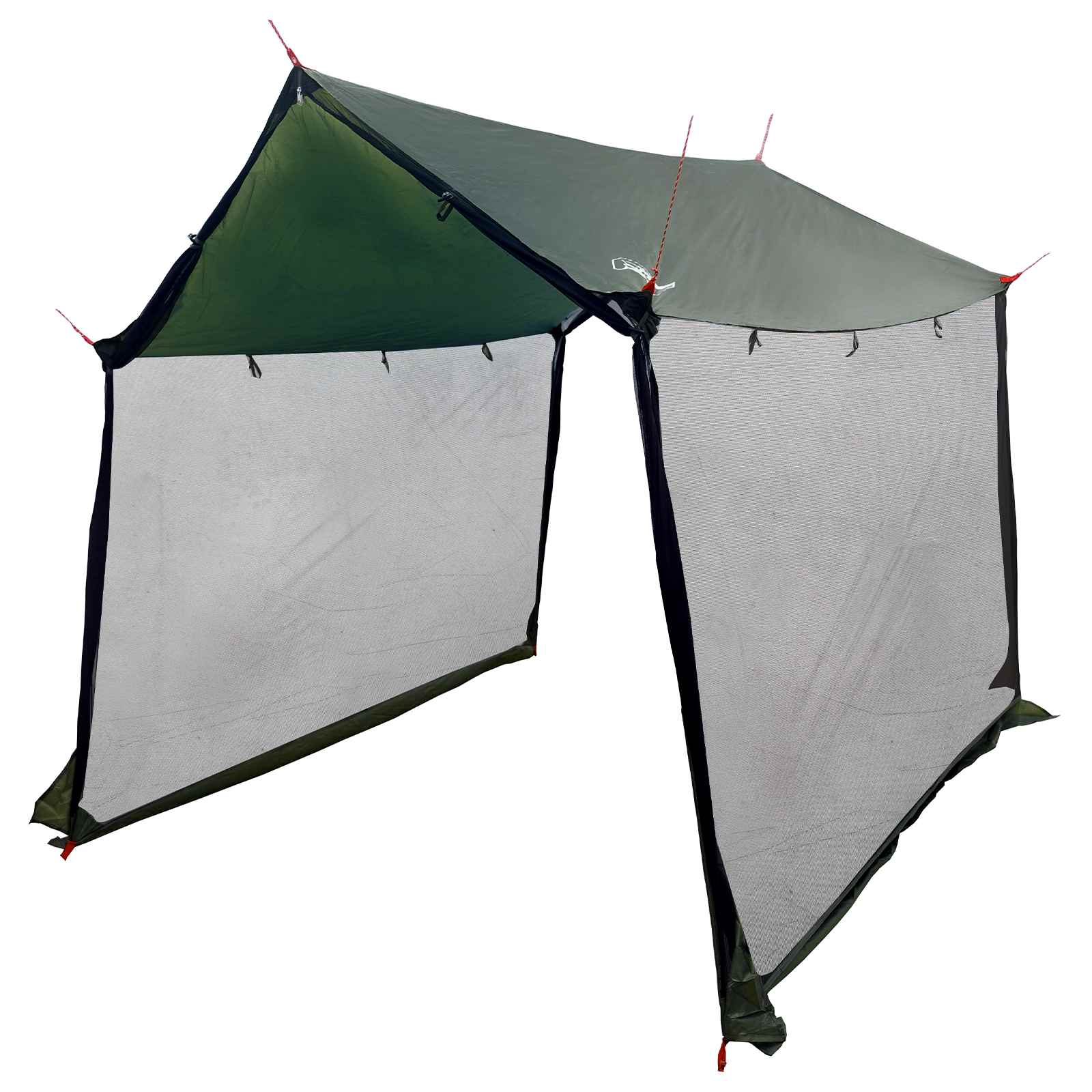 Camping Tarp With Mesh Walls Army Green 270 X 210 X 210 Cm
