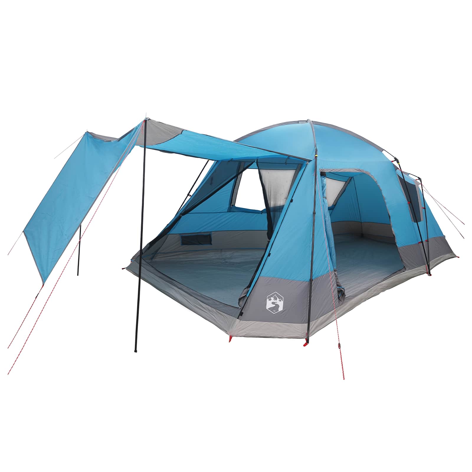 Cabin Tent With Roof Brown Grey Polyester And Steel