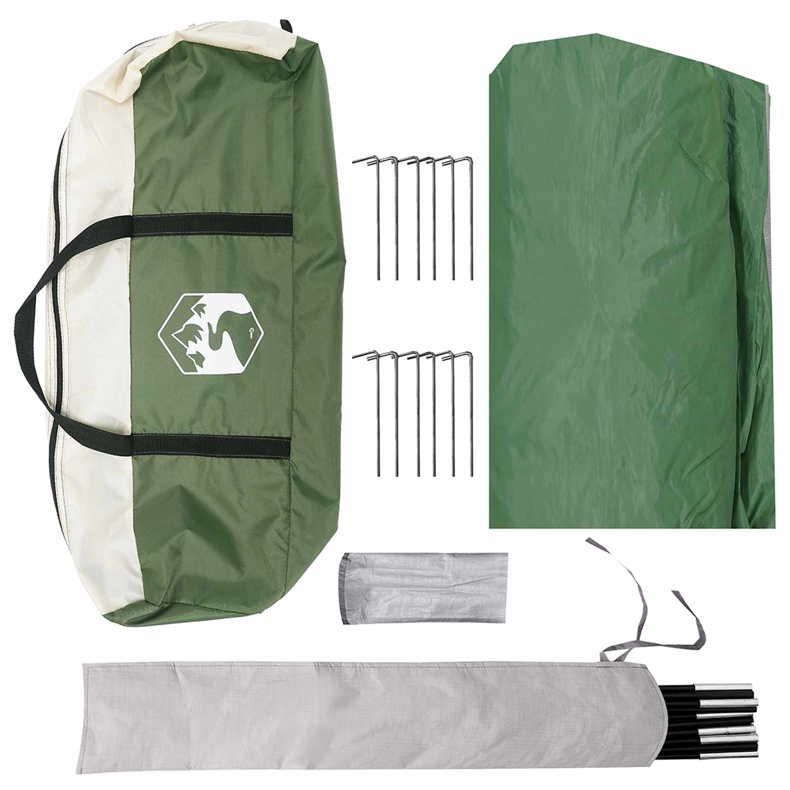 Camping Tarp Water-Resistant Green 690 X 580 X 255 Cm