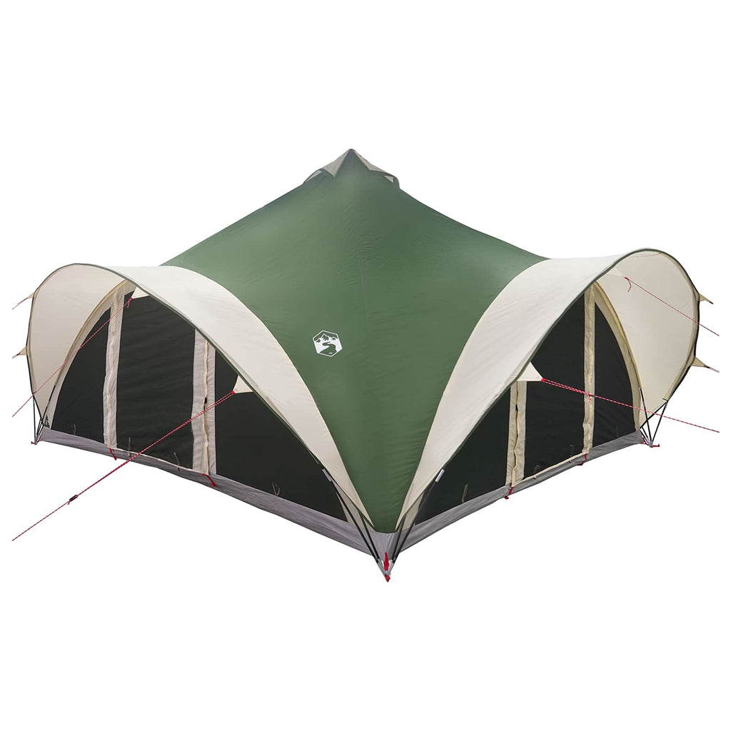 Tipi Tent With Roof Green 18-Person Polyester And Steel