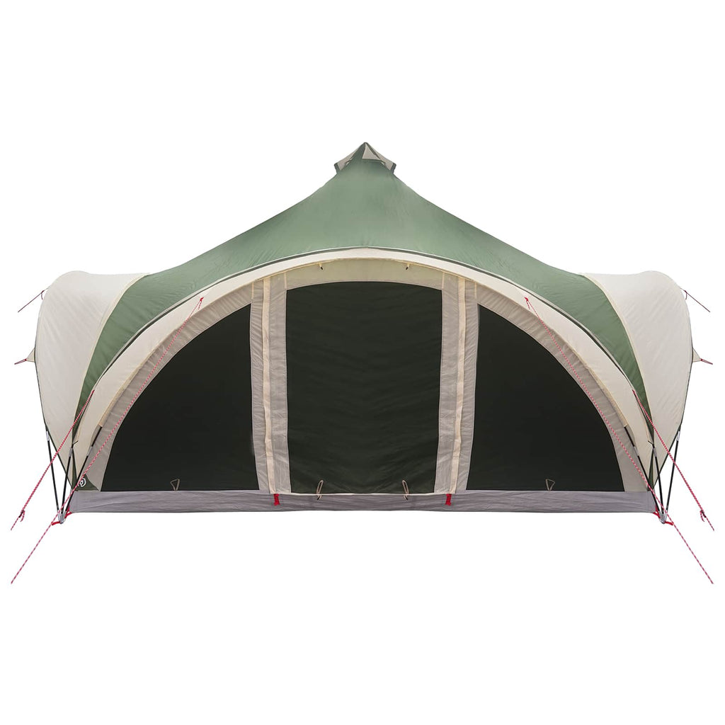 Tipi Tent With Roof Green 18-Person Polyester And Steel
