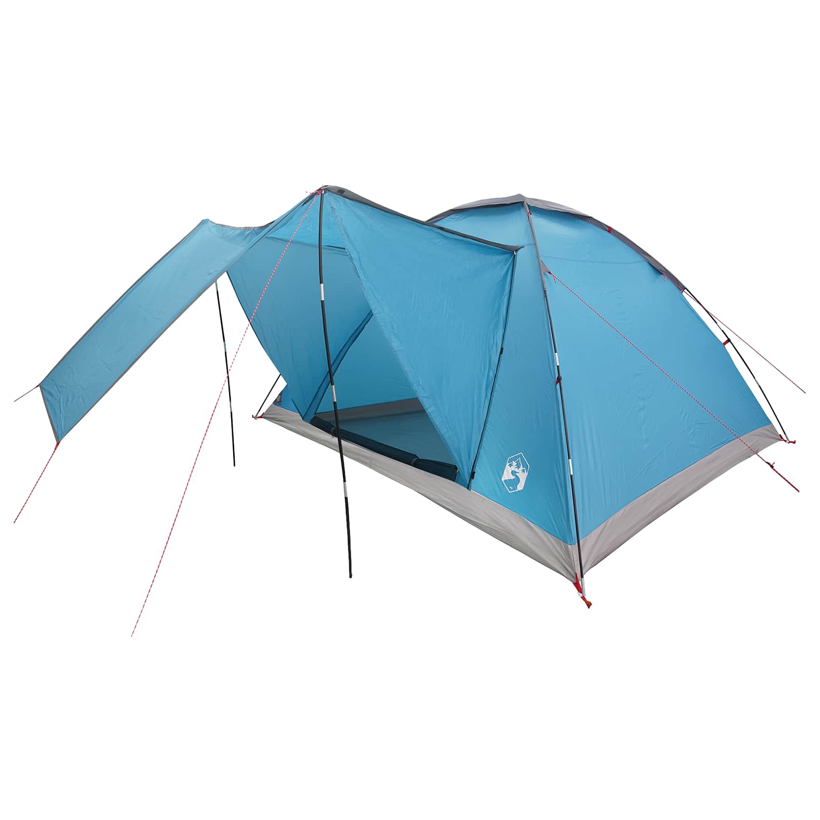 Camping Tent With Roof Blue 6-Person Polyester And Steel