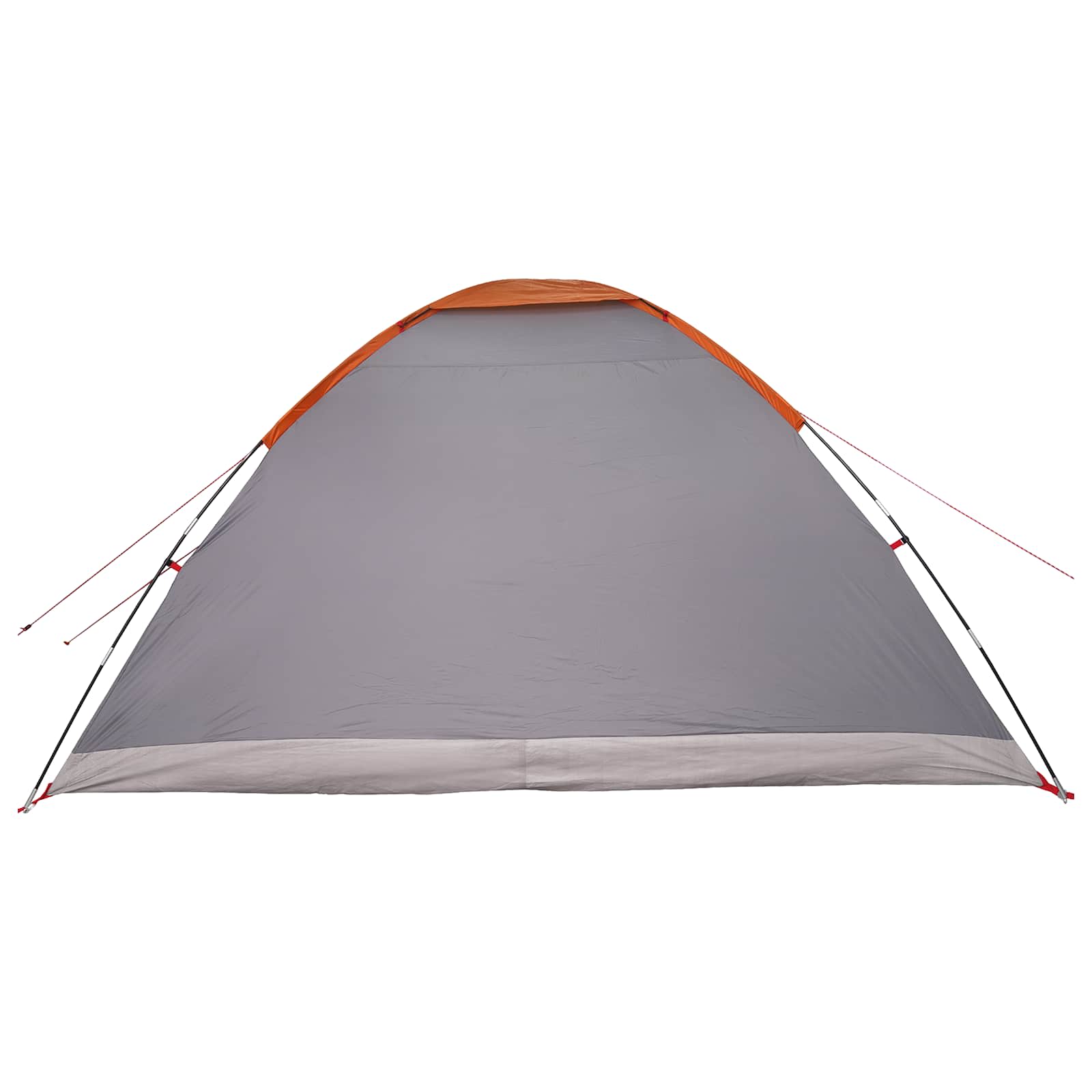 Camping Tent Grey And Orange 6-Person Polyester And Steel