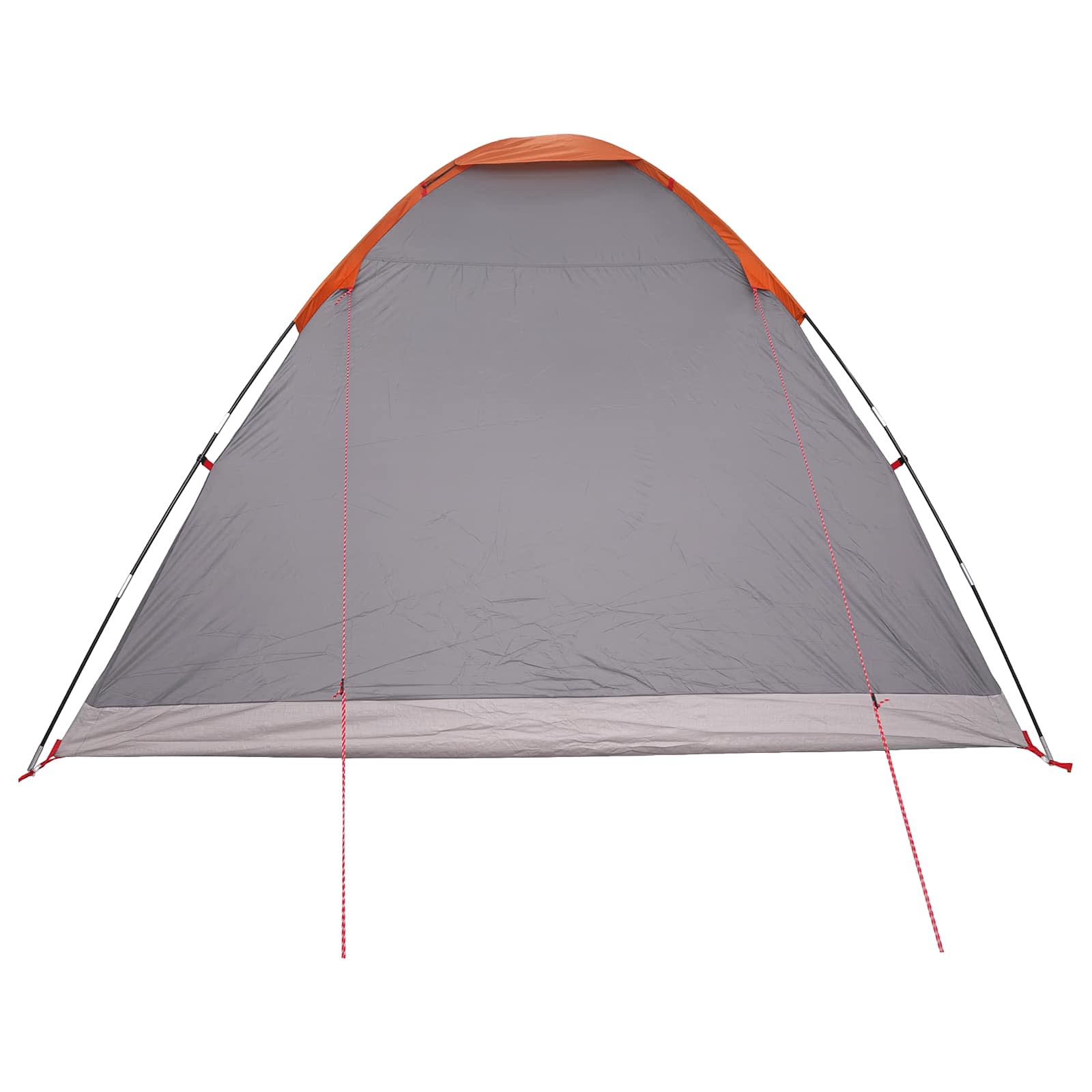 Camping Tent Grey And Orange 6-Person Polyester And Steel