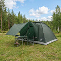 Tents Camping Tent Army Green 335 X 275 180 Cm Polyester Steel Waterproof 335 cm