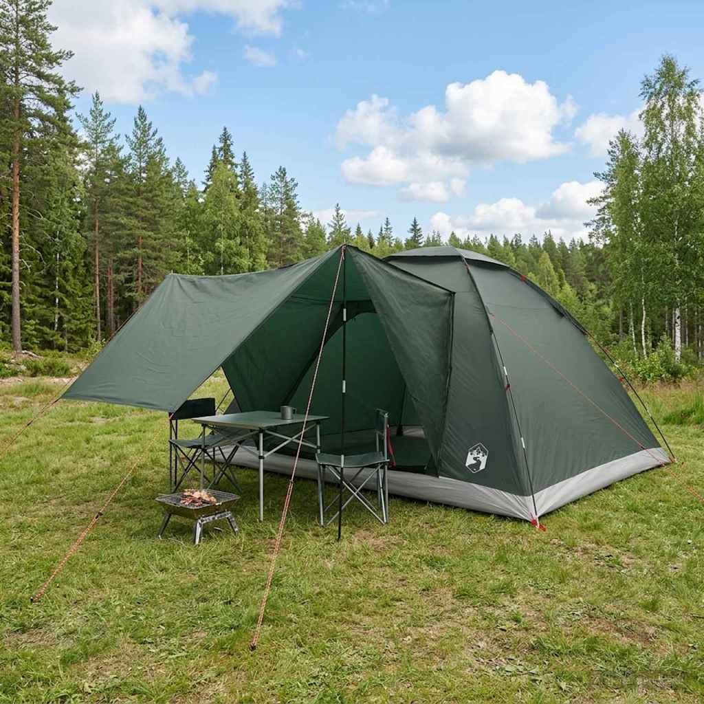 Tents Camping Tent Army Green 335 X 275 180 Cm Polyester Steel Waterproof 335 cm