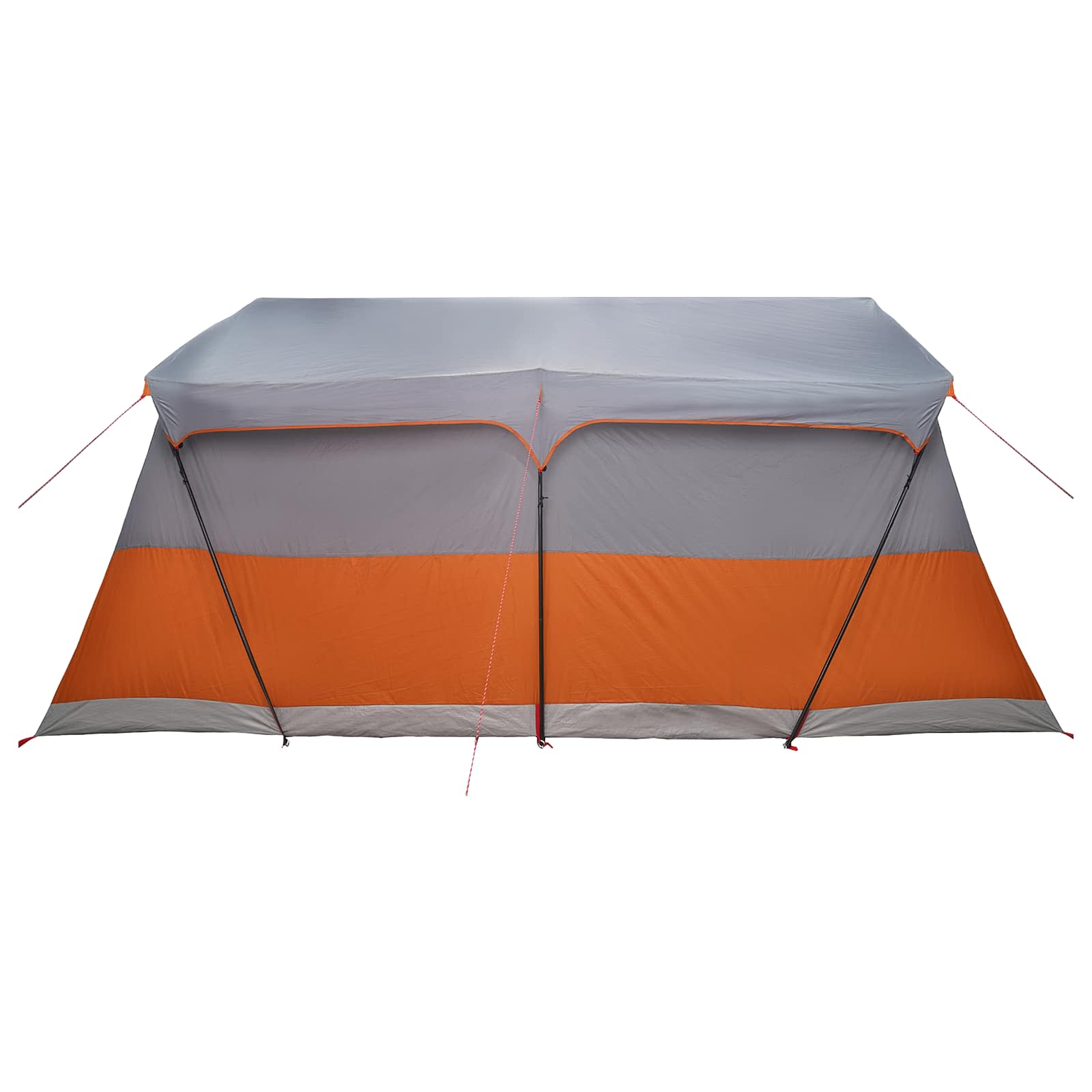 Family Tent With Roof Grey And Orange 487 X 340 X 216 Cm