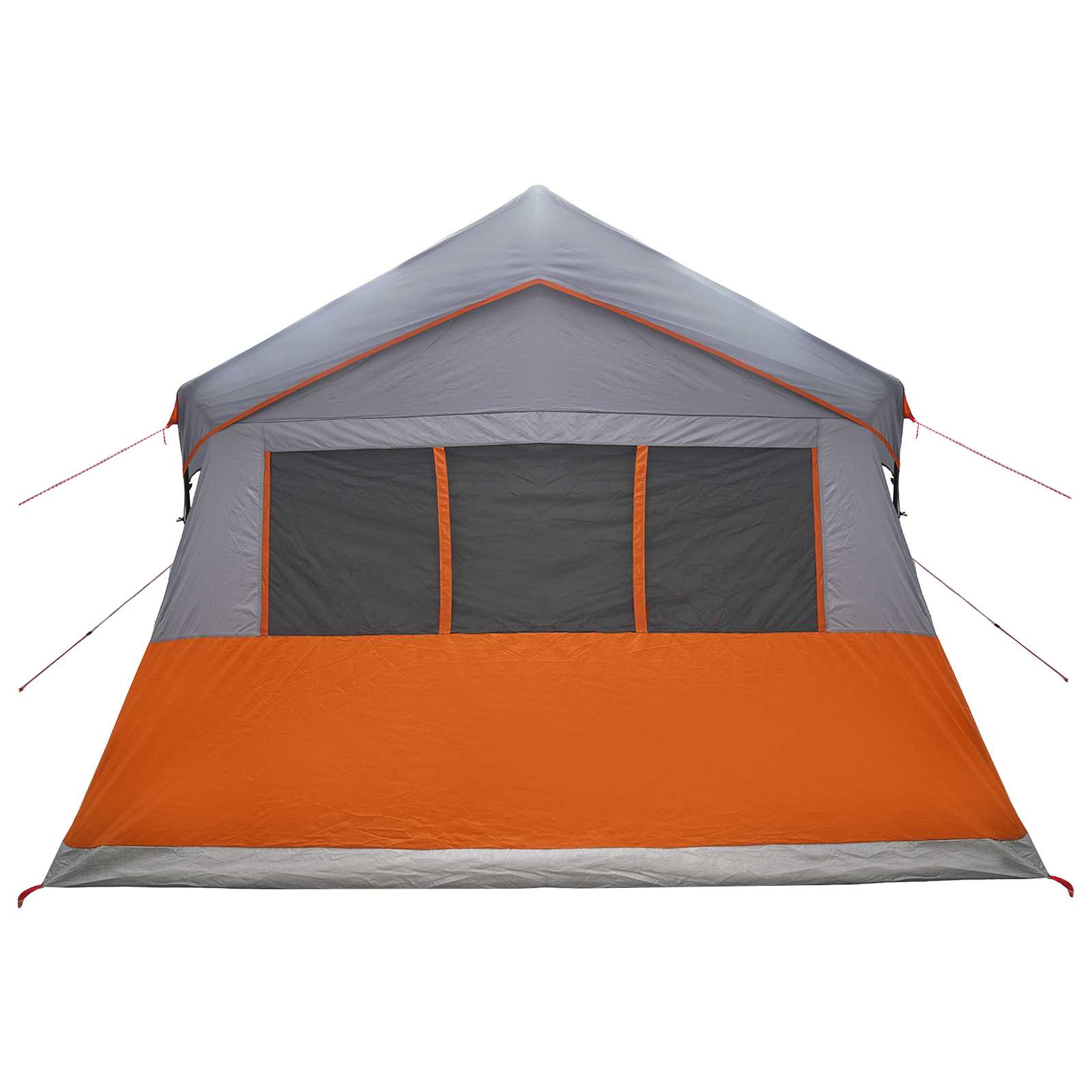 Family Tent With Roof Grey And Orange 487 X 340 X 216 Cm