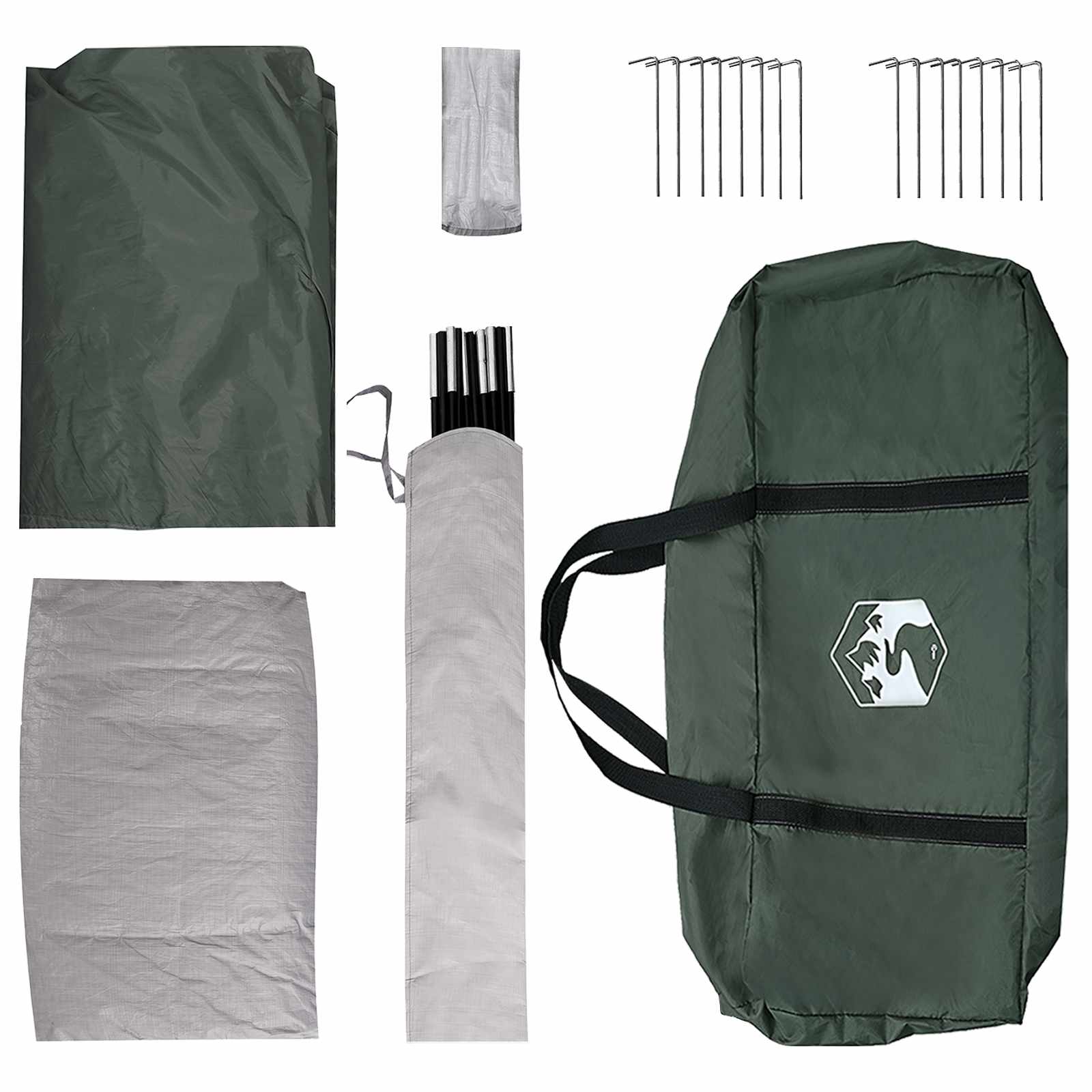 Family Tent Army Green 487 X 340 X 216 Cm Polyester And Steel