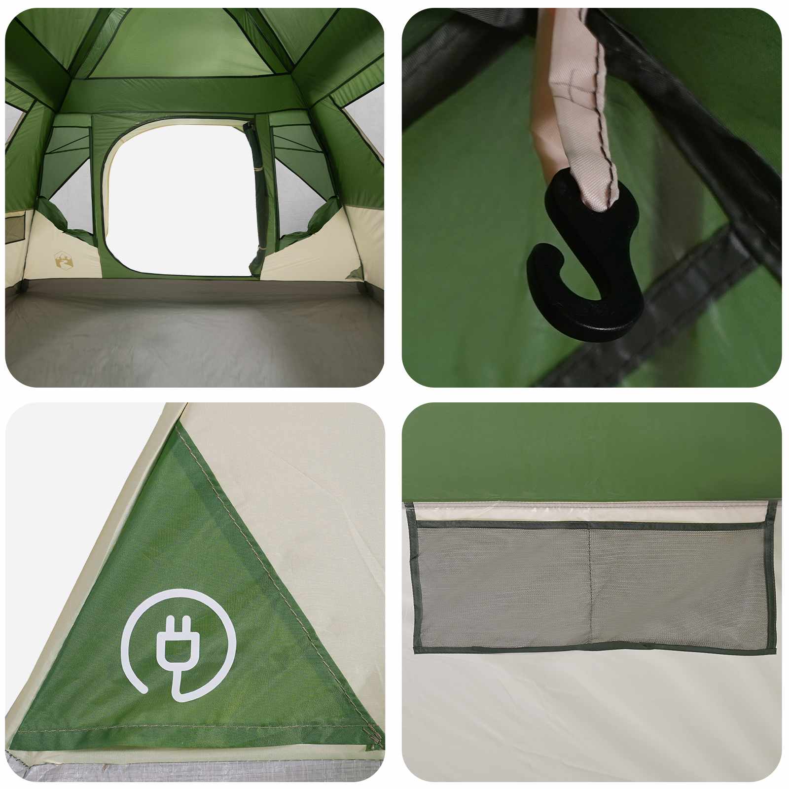 Instant Tent Green 305 X 275 X 190 Cm Polyester And Steel