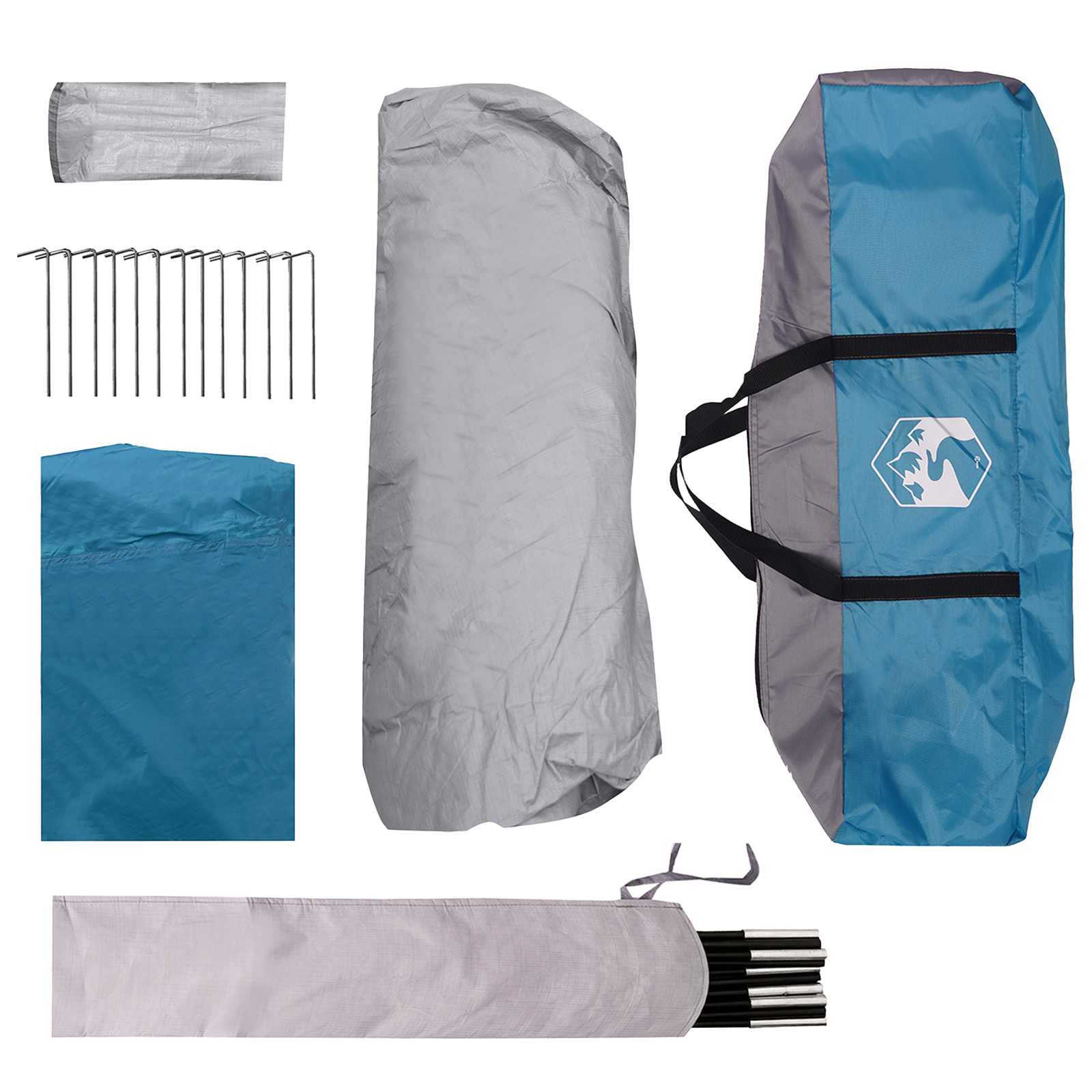 Family Tent Blue 305 X 275 X 190 Cm Polyester And Steel