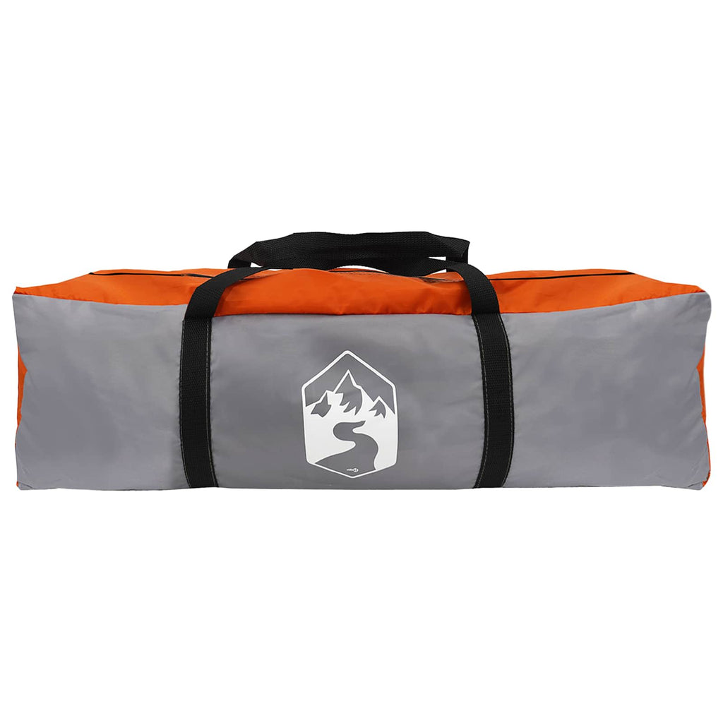 Family Tent With Roof Grey And Orange 305 X 275 X 190 Cm