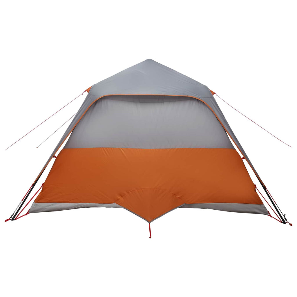 Family Tent With Roof Grey And Orange 305 X 275 X 190 Cm