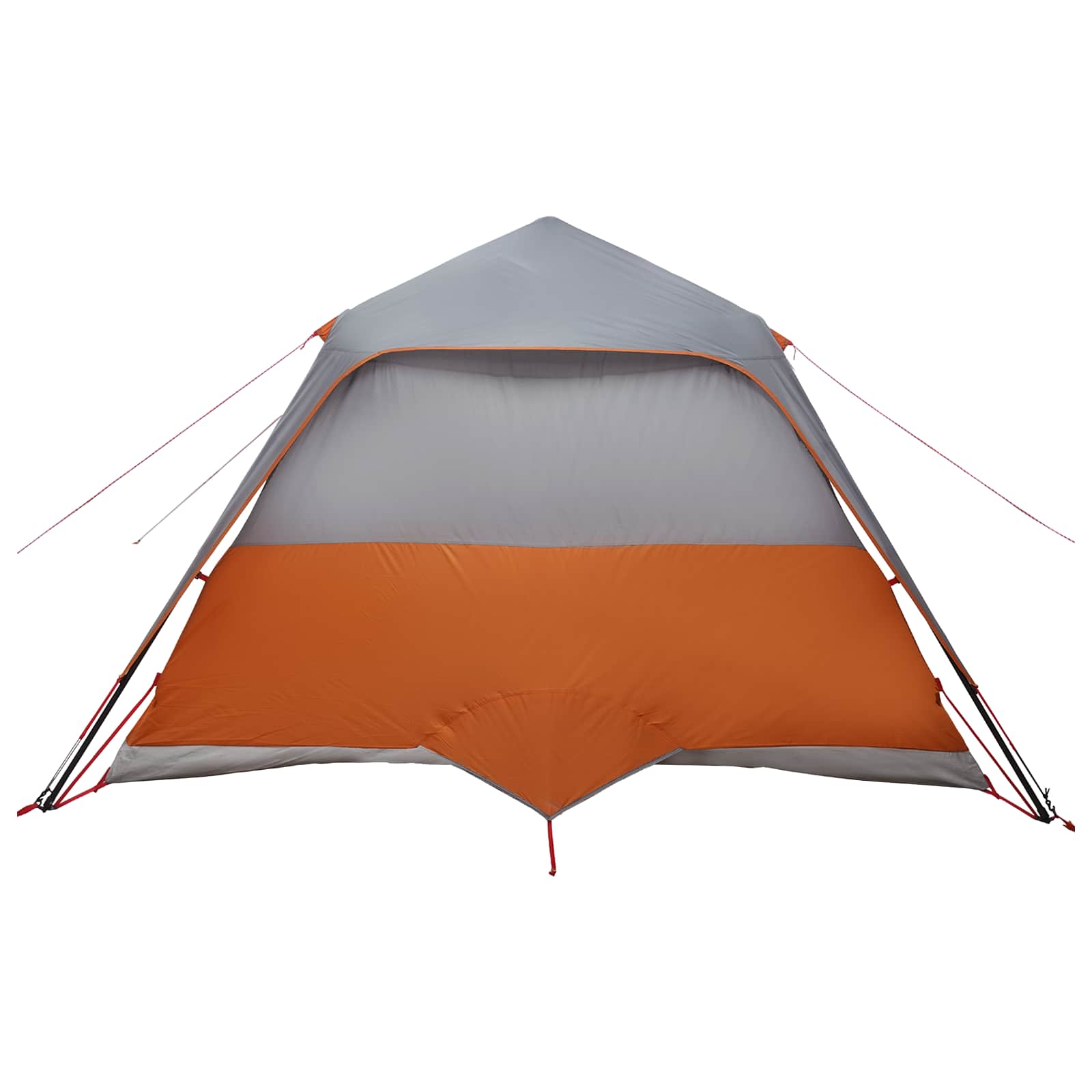 Family Tent With Roof Grey And Orange 305 X 275 X 190 Cm