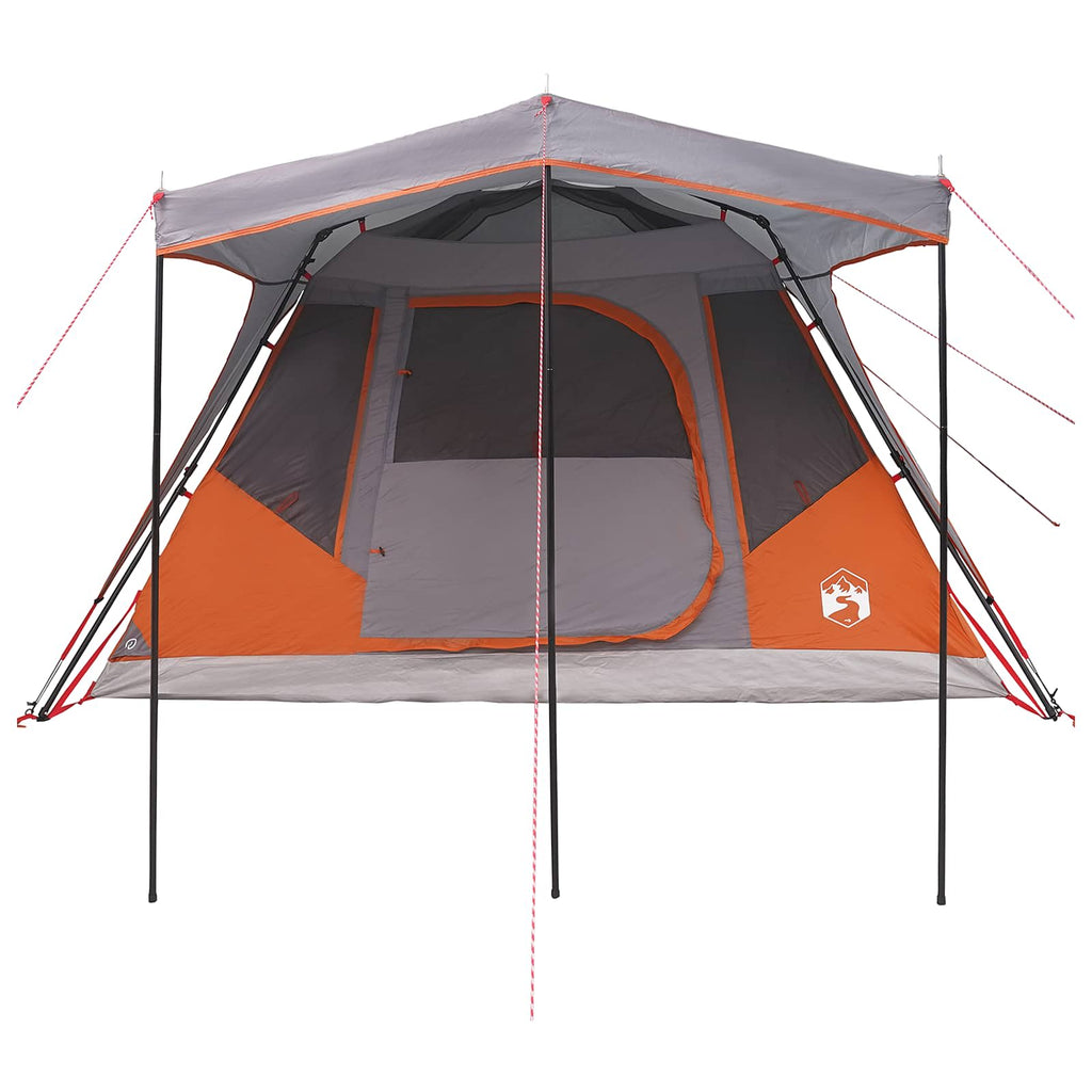 Family Tent With Roof Grey And Orange 305 X 275 X 190 Cm