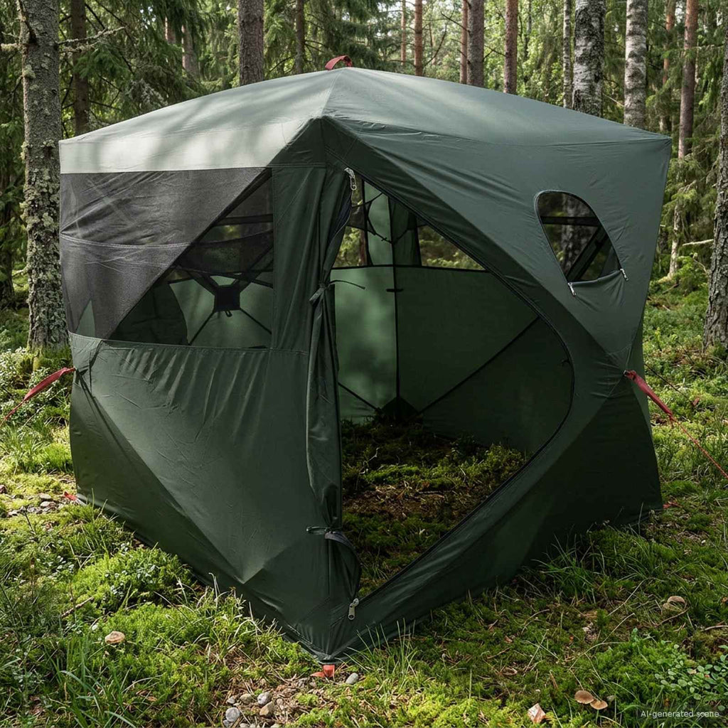 Hunting Tent Army Green 143 X 143 X 165 Cm Polyester And Steel