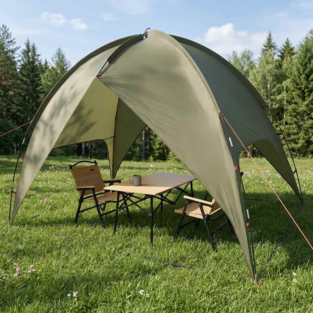 Tents Camping Tent Rainfly Water-Resistant Dome Olive Green 245 cm