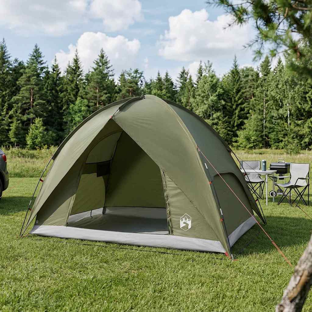 Tents Camping Tent Rainfly Water-Resistant Dome Olive Green 245 cm