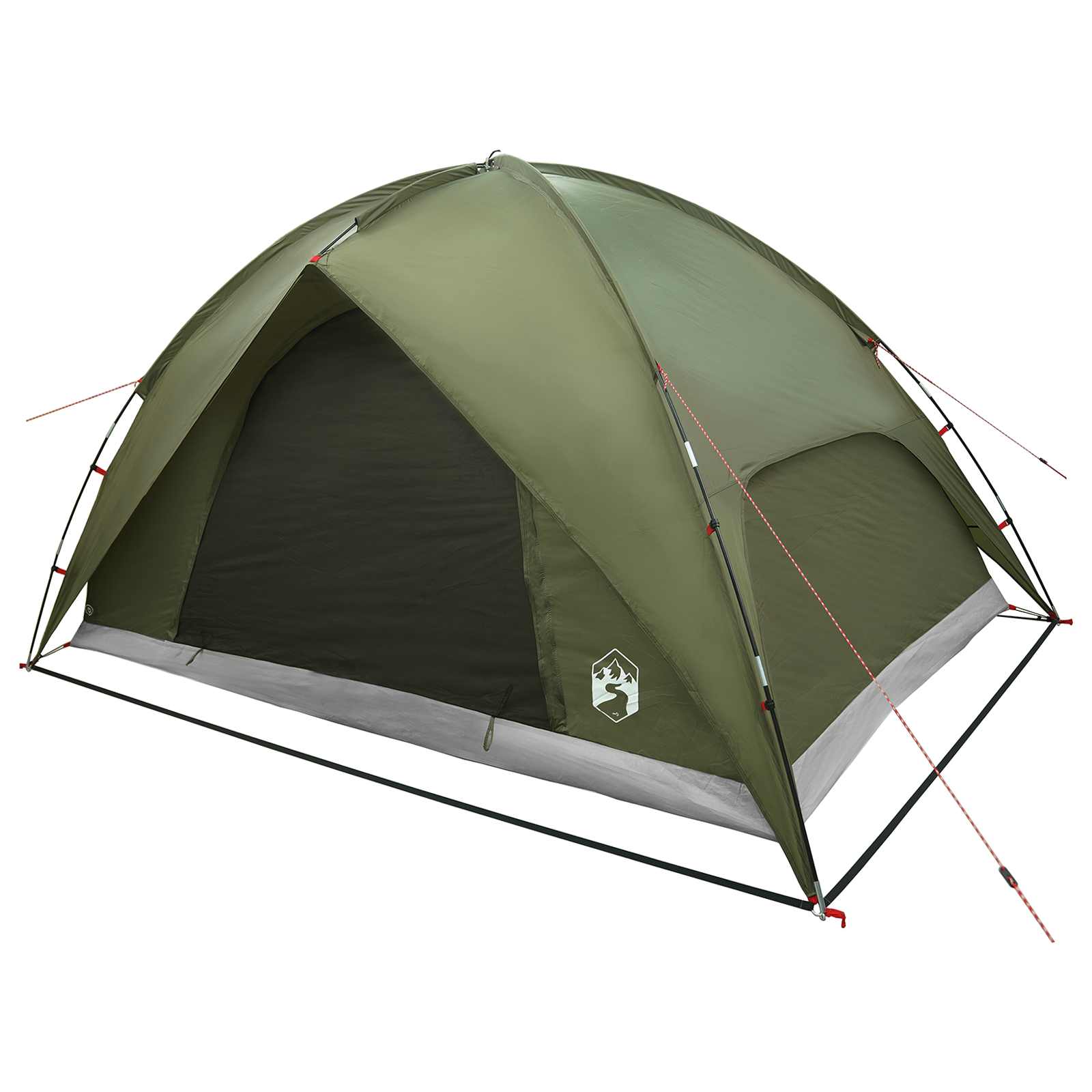 Camping Tent With Rainfly Water-Resistant Dome Olive Green