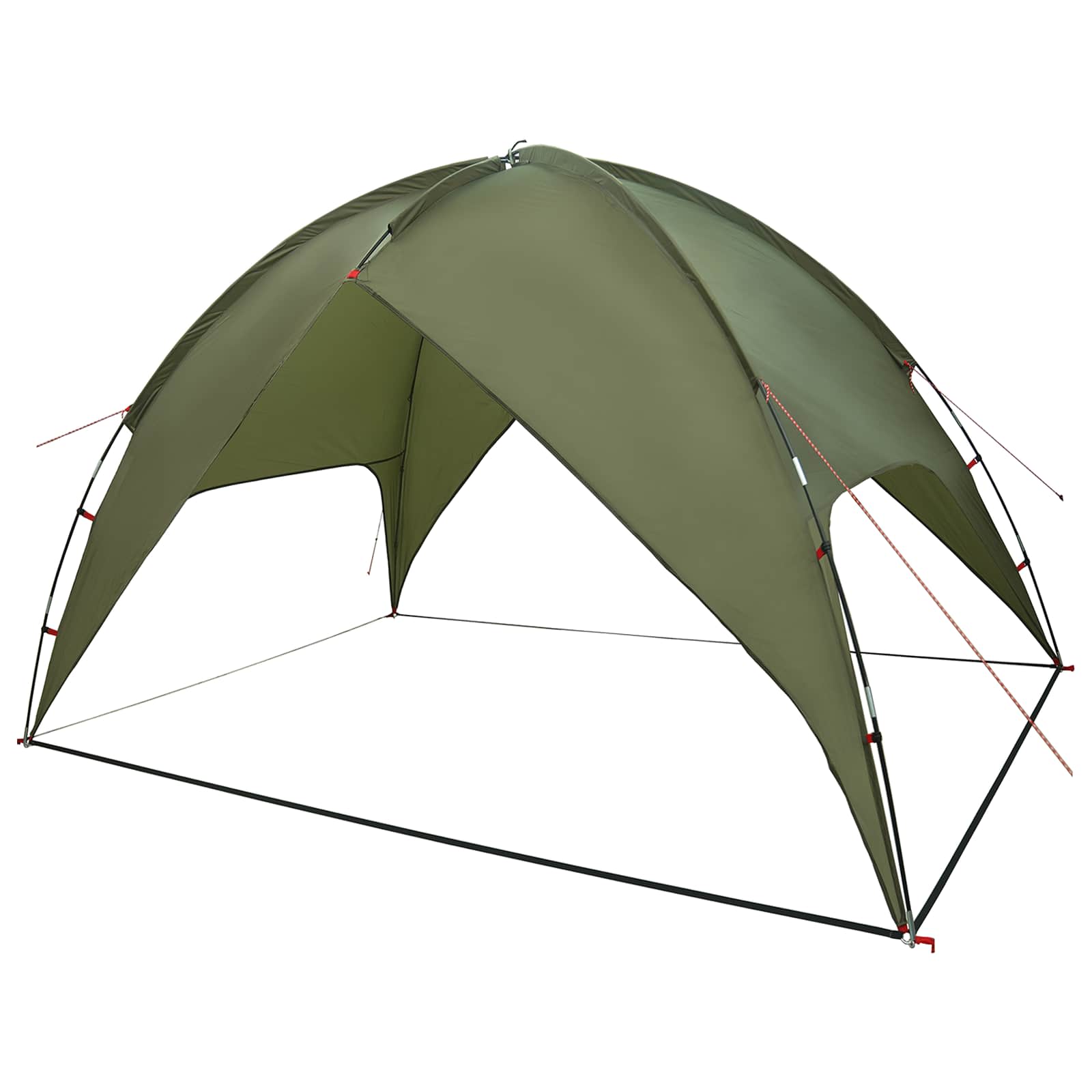 Camping Tent With Rainfly Water-Resistant Dome Olive Green