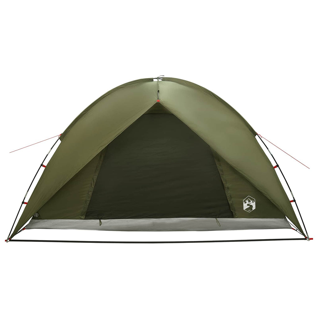 Camping Tent With Rainfly Water-Resistant Dome Olive Green