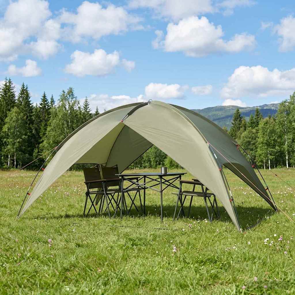 Tents Camping Tent Rainfly Water-Resistant Dome Olive Green 360 cm