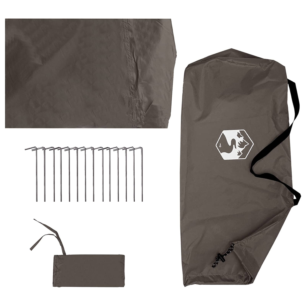 Tents Camping Tarp Shelter Mesh Walls Brown Grey Waterproof 270x210x210cm 270 cm
