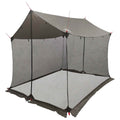 Camping Tarp With Mesh Walls Brown Grey 270 X 210 X 210 Cm
