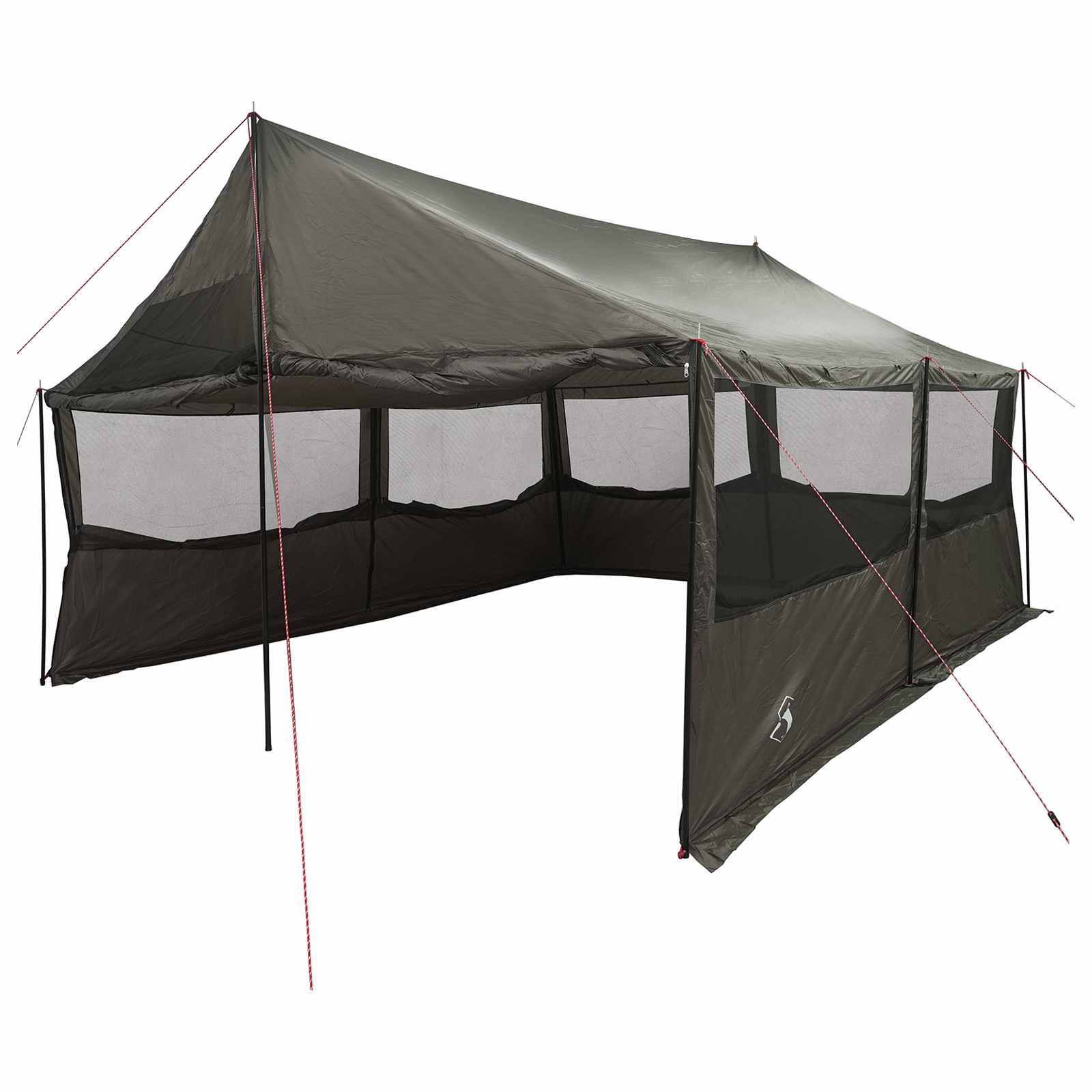 Family Tent Brown Grey 600 X 400 X 268 Cm Polyester And Steel