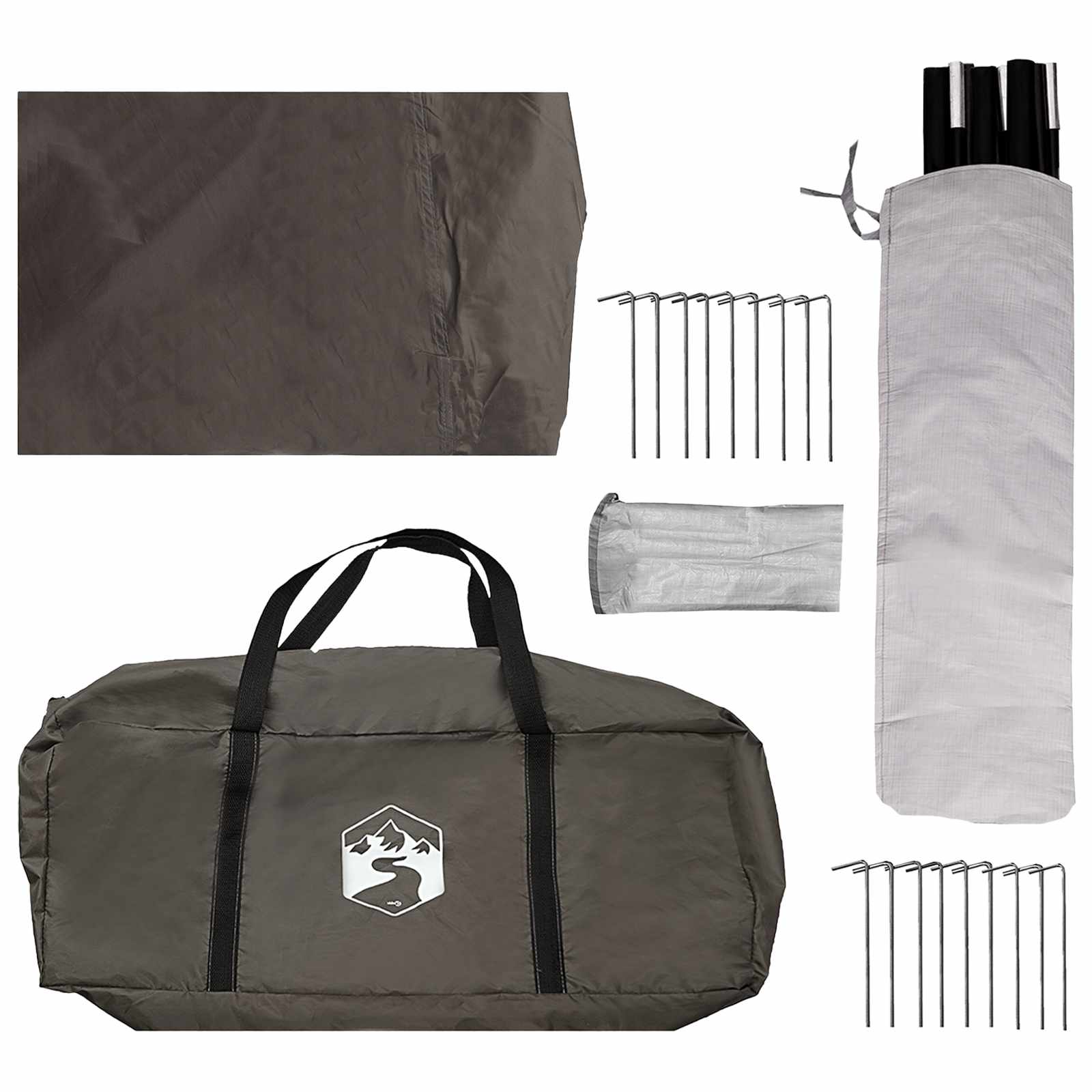 Family Tent Brown Grey 600 X 400 X 268 Cm Polyester And Steel
