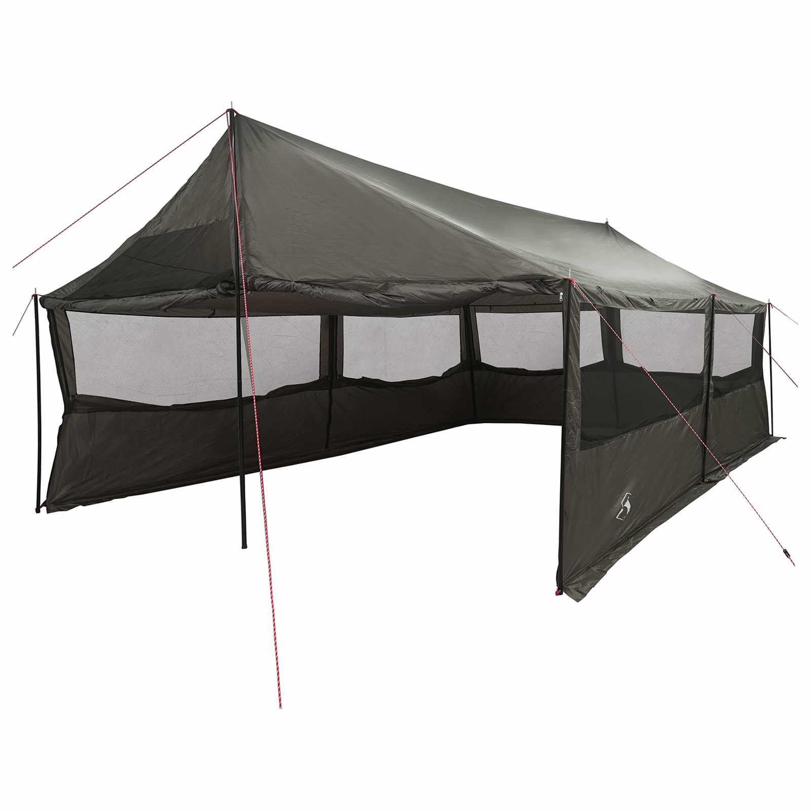 Family Tent Brown Grey 600 X 400 X 268 Cm Polyester And Steel