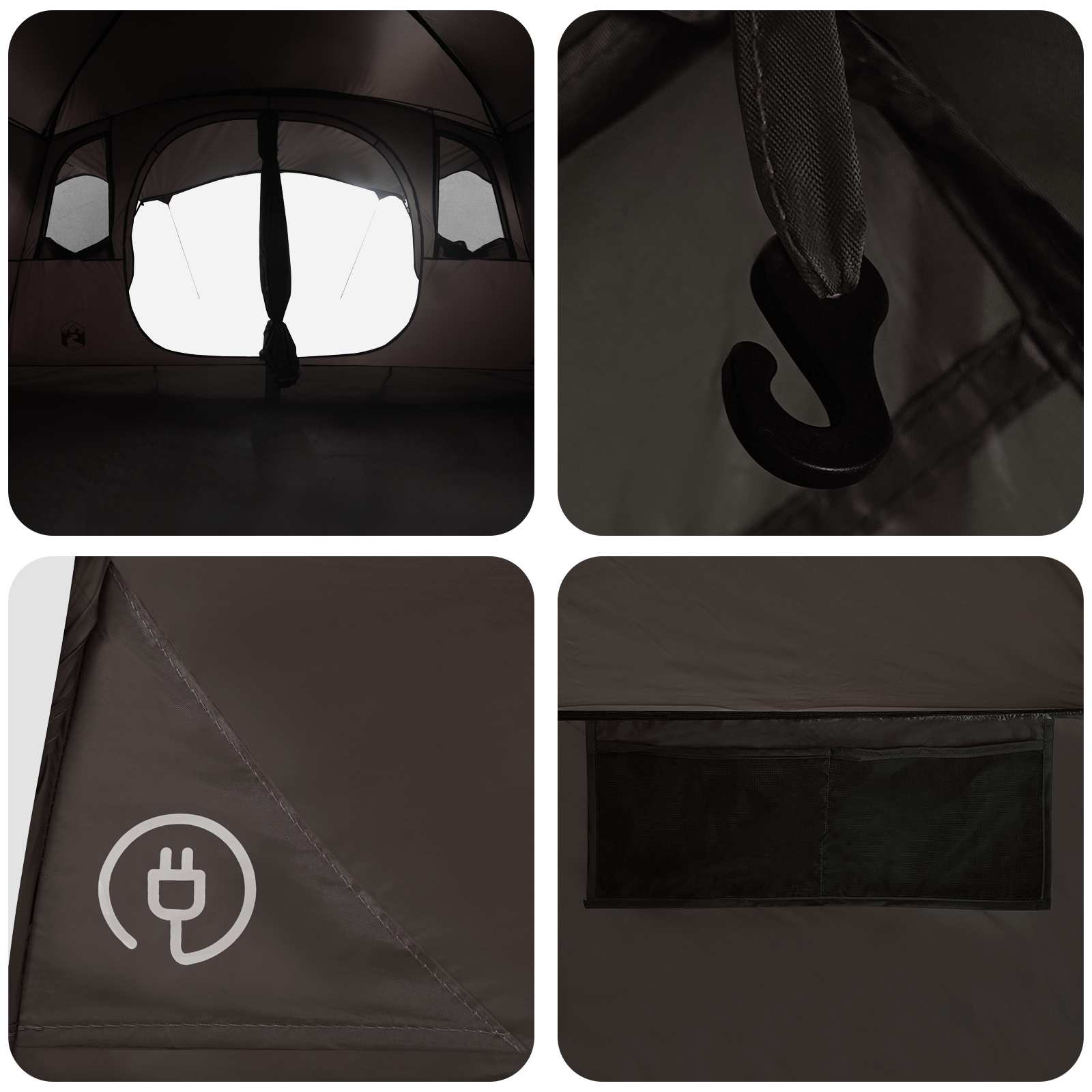 Tunnel Tent 427 X 305 X 205 Cm Polyester And Steel