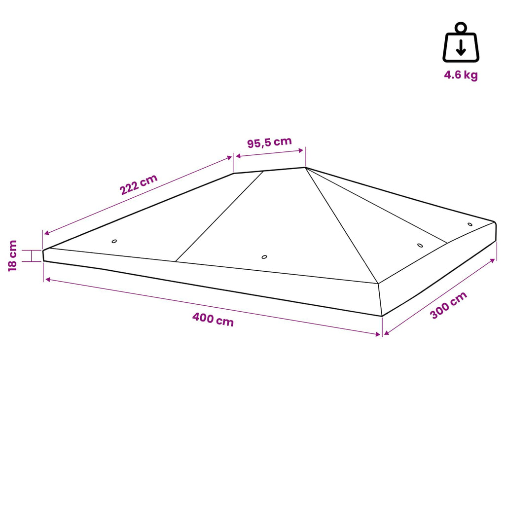 Gazebo Cover 300 X 400 Cm