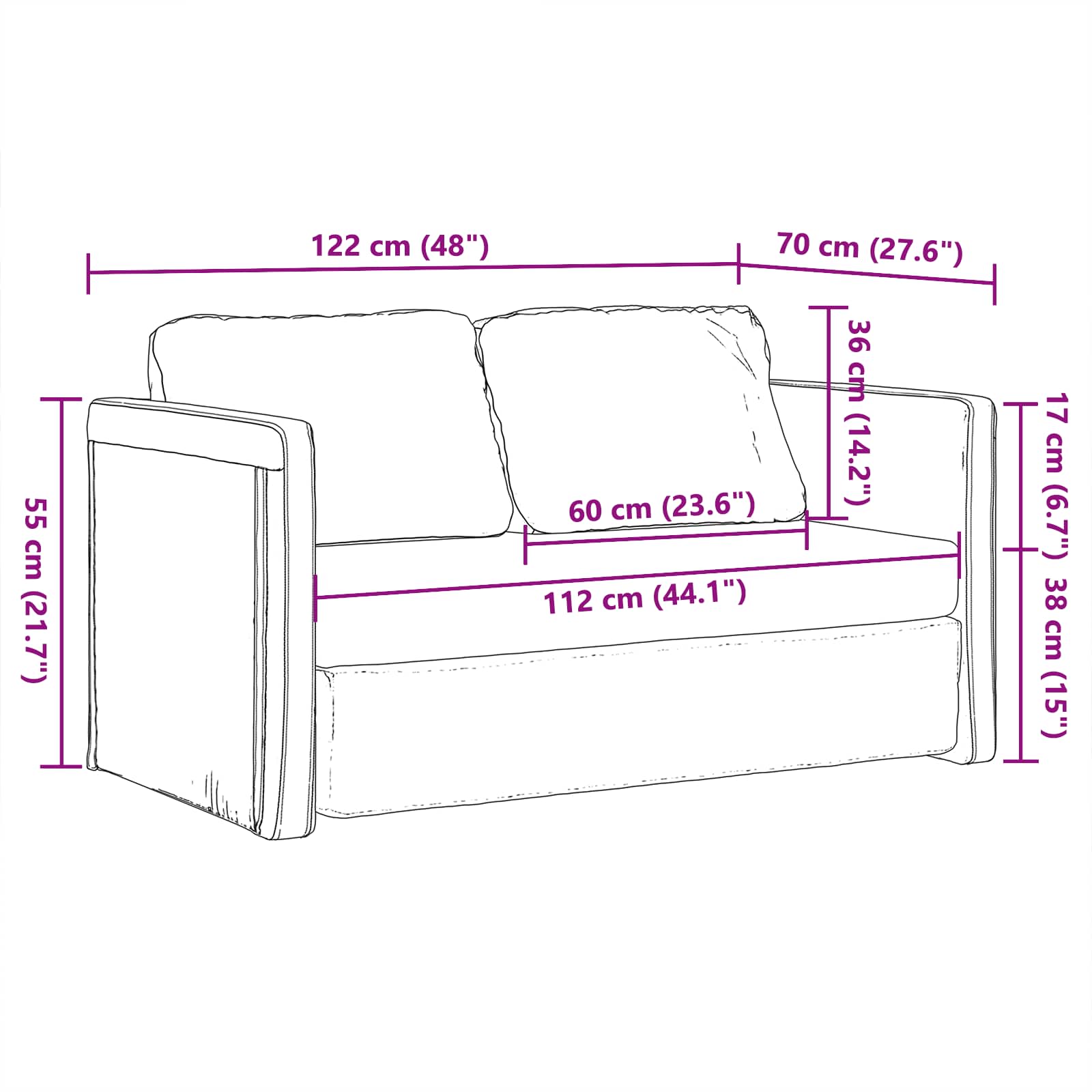 Folding Sofa Bed 122 X 70 X 60 Cm Velvet