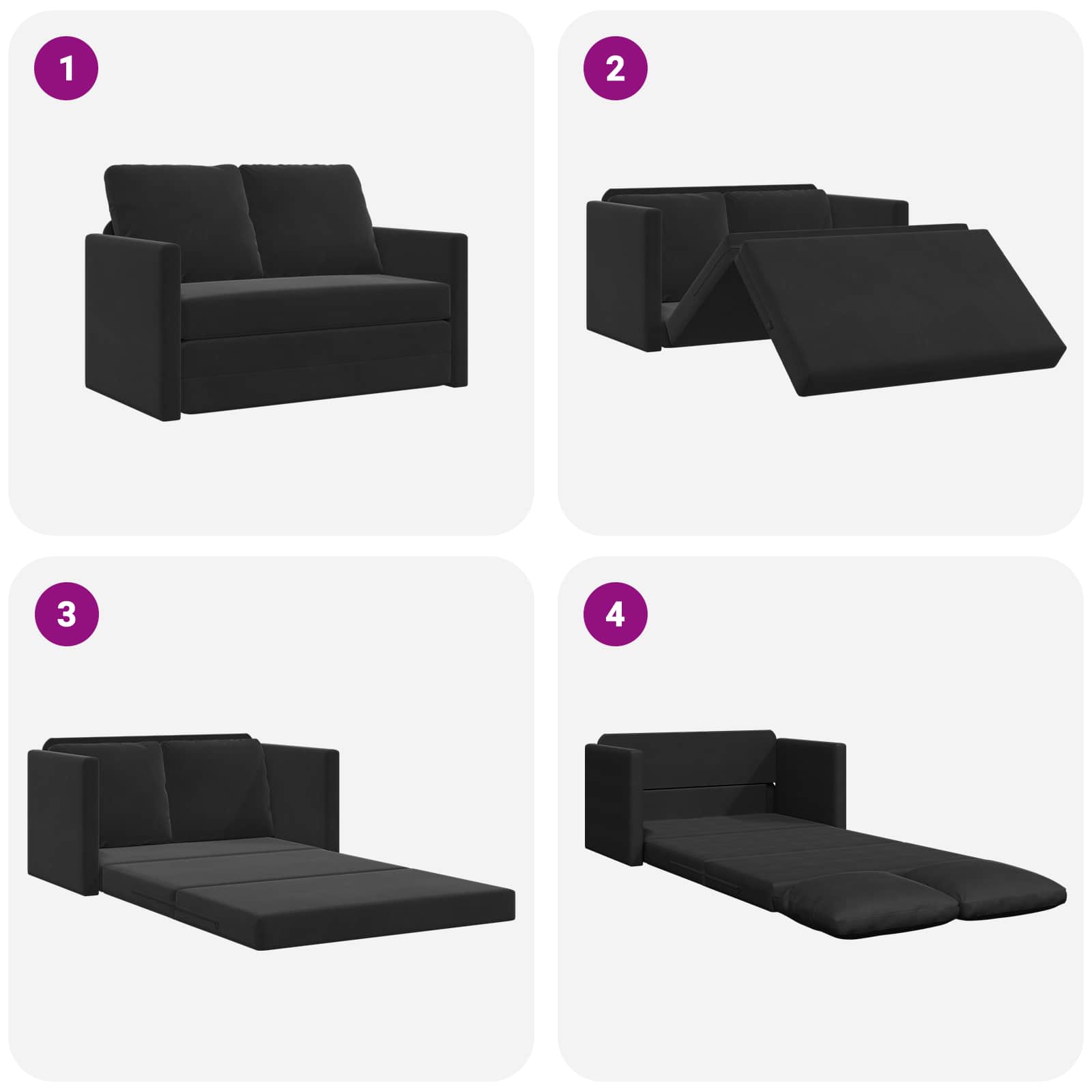 Folding Sofa Bed 122 X 70 X 60 Cm Velvet