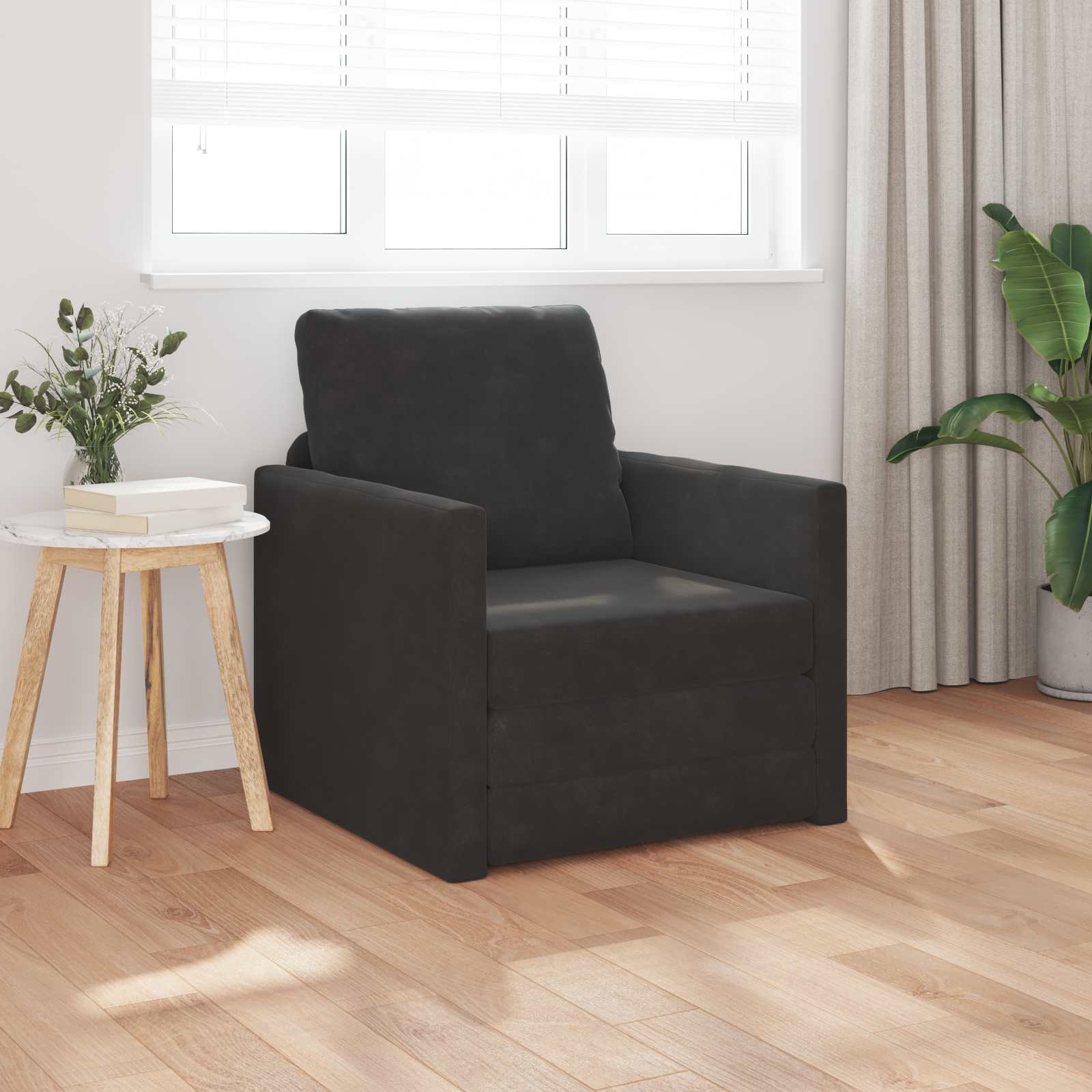 Folding Sofa Bed 74 X 77 X 81 Cm Velvet