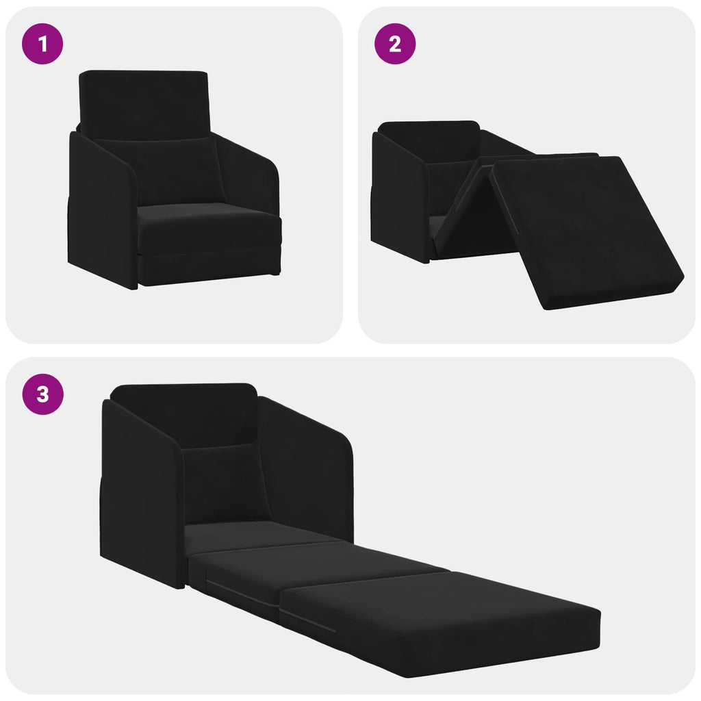 Folding Sofa Bed 65 X 80 X 83 Cm Velvet