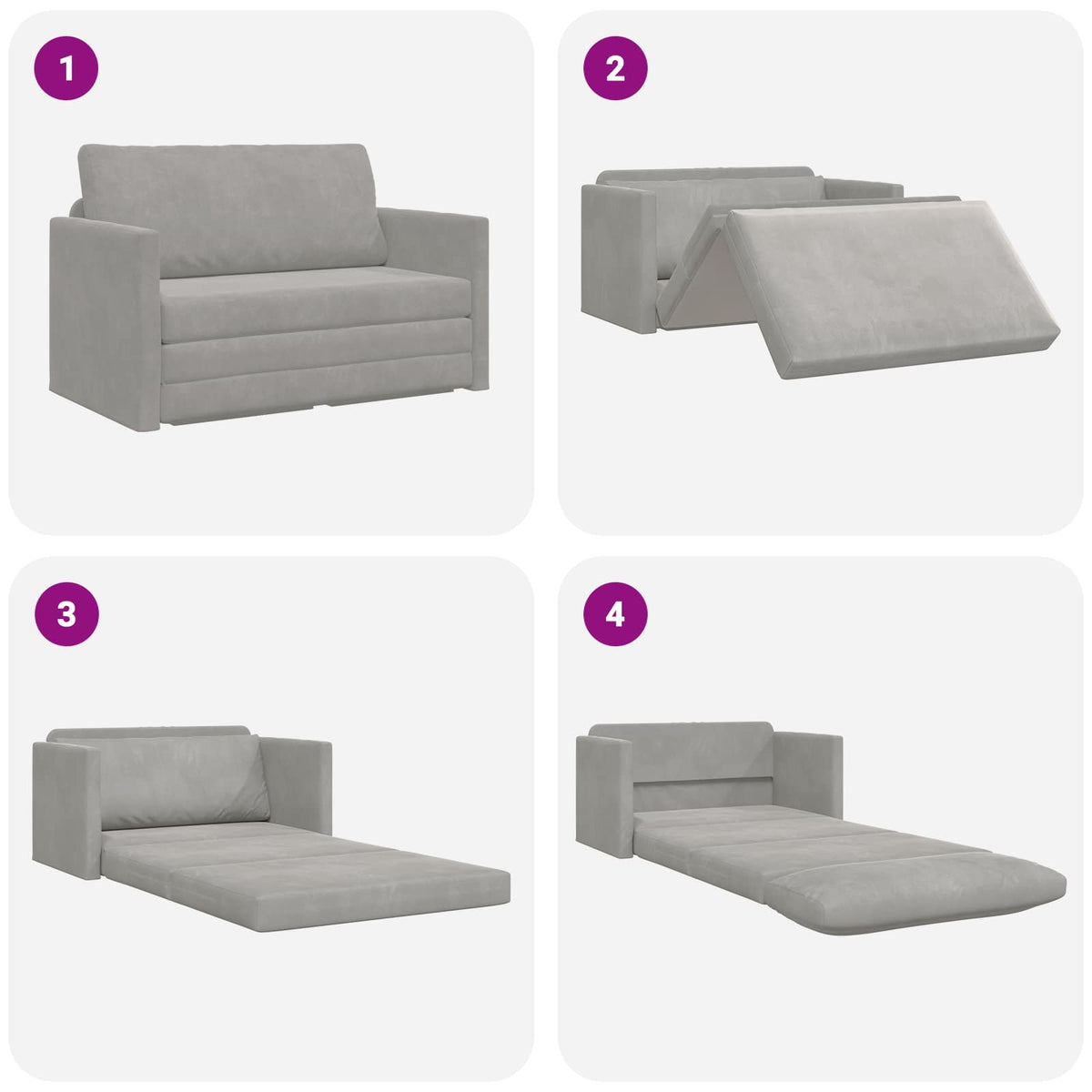Folding Sofa Bed 124 X 71 X 78 Cm Velvet