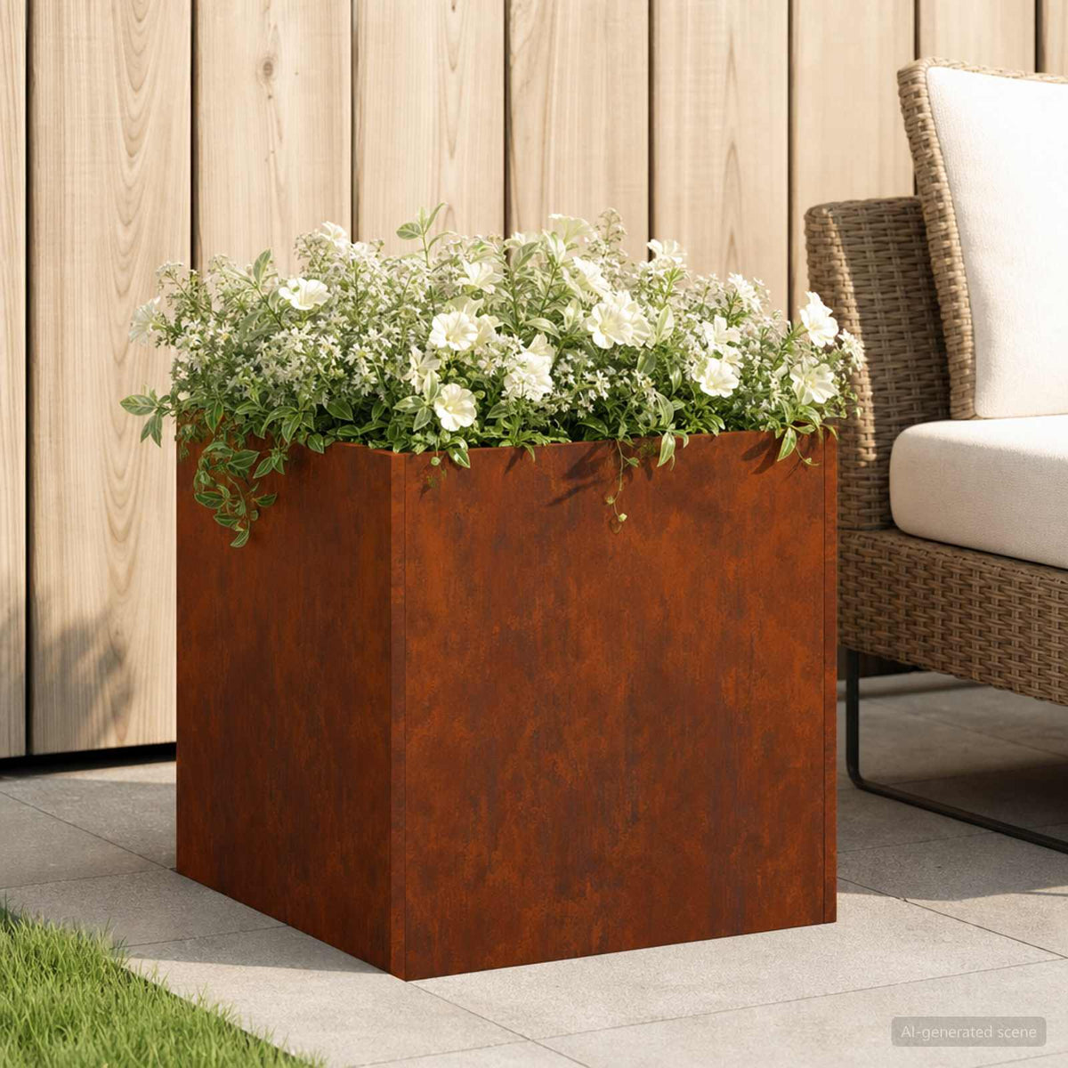Planters 2 Pcs Corten Steel